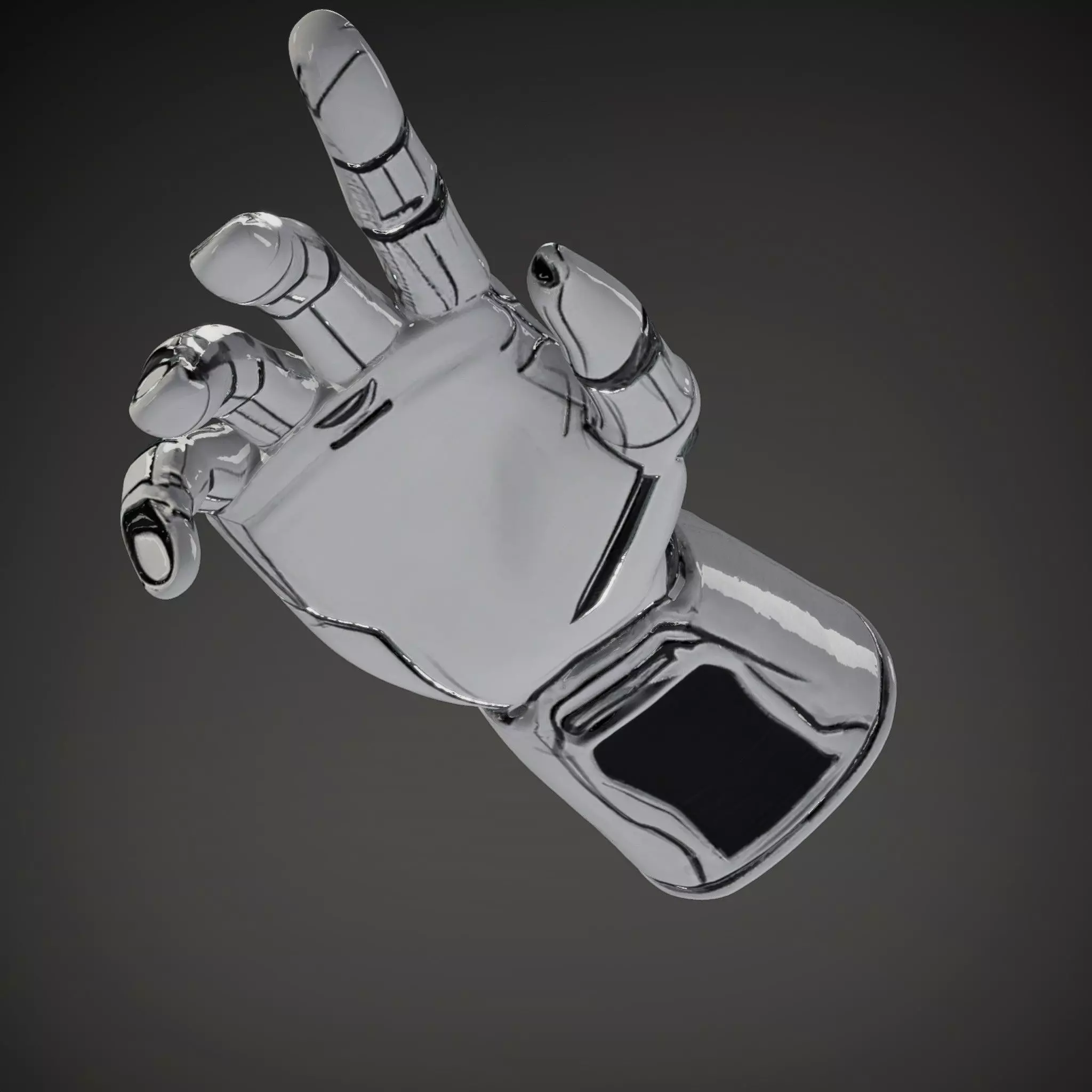 Futuristic Robotic Hand Model Pack High Precision Design Low-poly 3D model_33