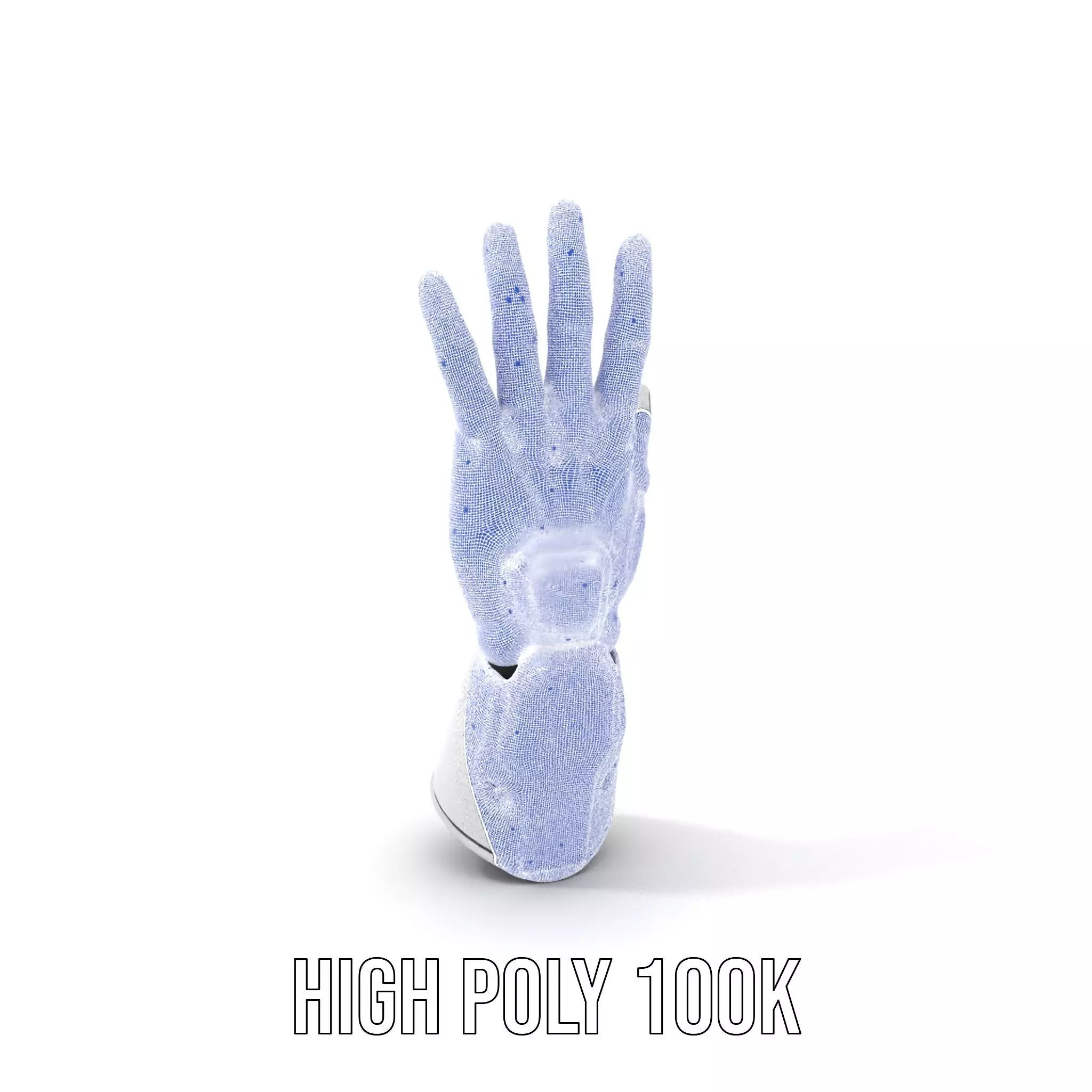 Futuristic Robotic Hand Model Pack High Precision Design Low-poly 3D model_4