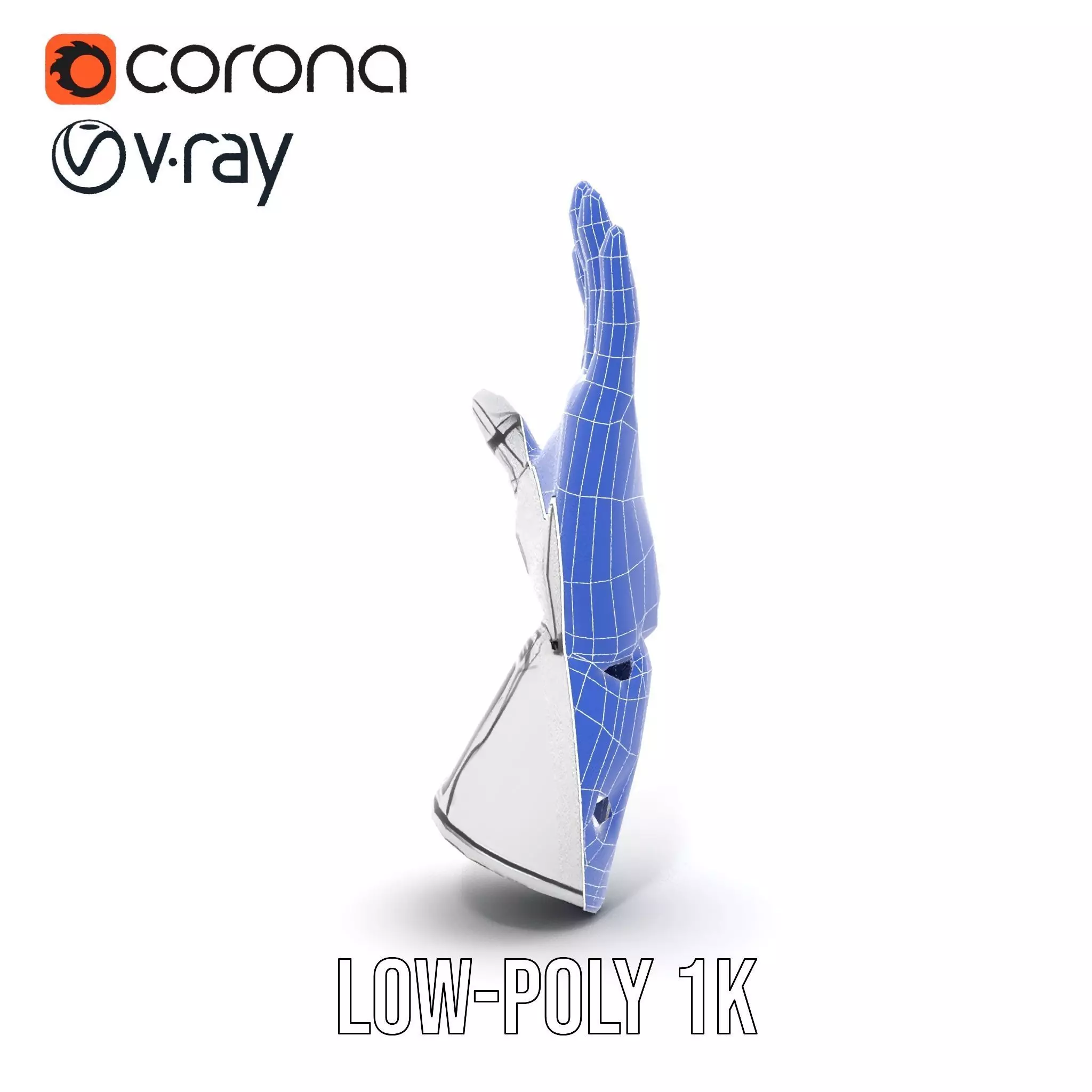 Futuristic Robotic Hand Model Pack High Precision Design Low-poly 3D model_30