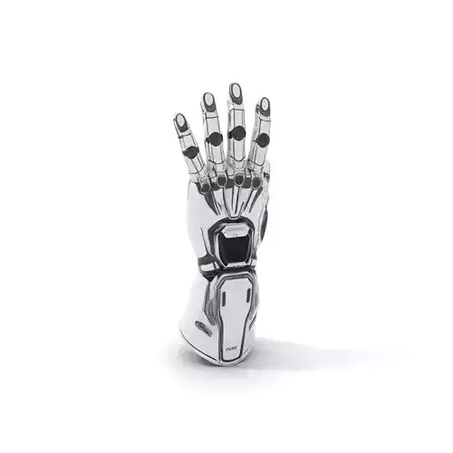 Futuristic Robotic Hand Model Pack  High Precision Design Low-poly 3D model