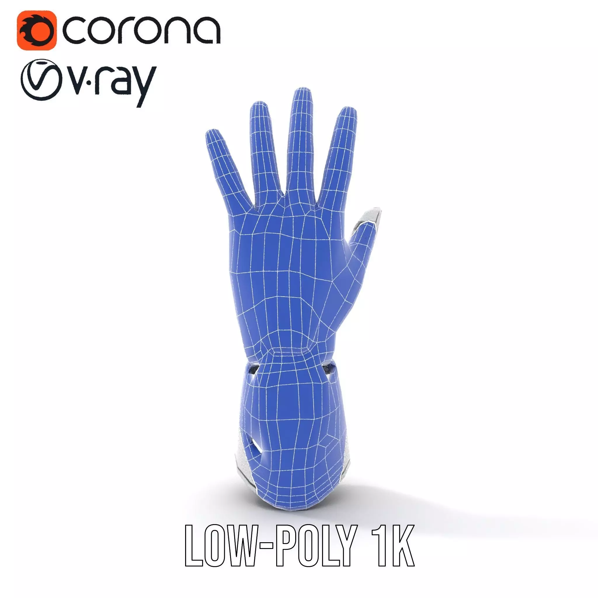 Futuristic Robotic Hand Model Pack High Precision Design Low-poly 3D model_22