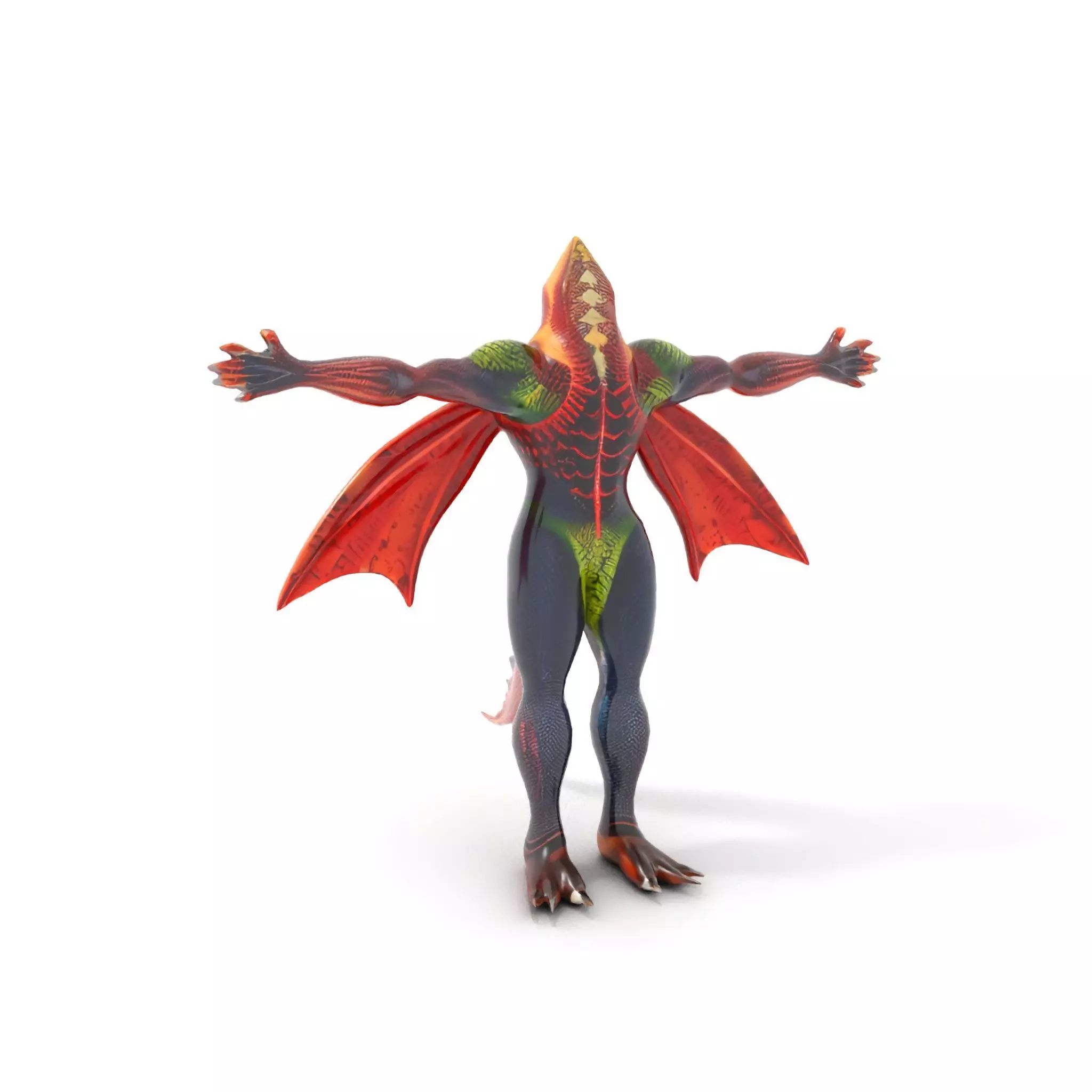 Dragon Creature Model Pack with Detailed Scales and Wings Low-poly 3D model_13