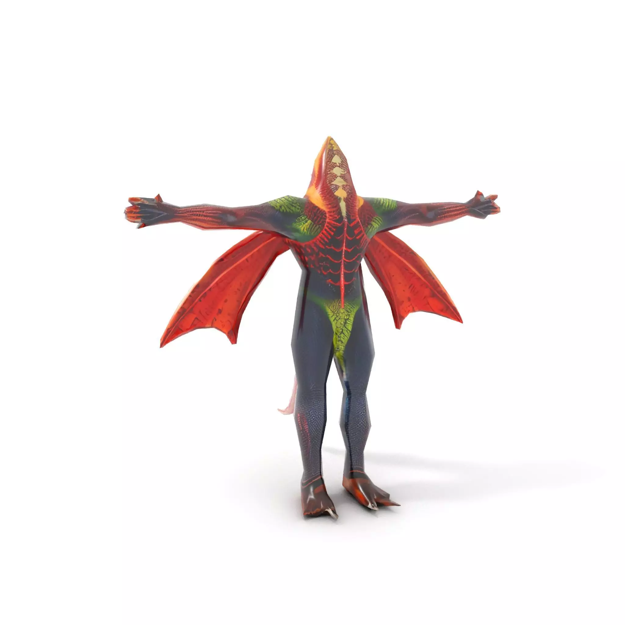 Dragon Creature Model Pack with Detailed Scales and Wings Low-poly 3D model_14