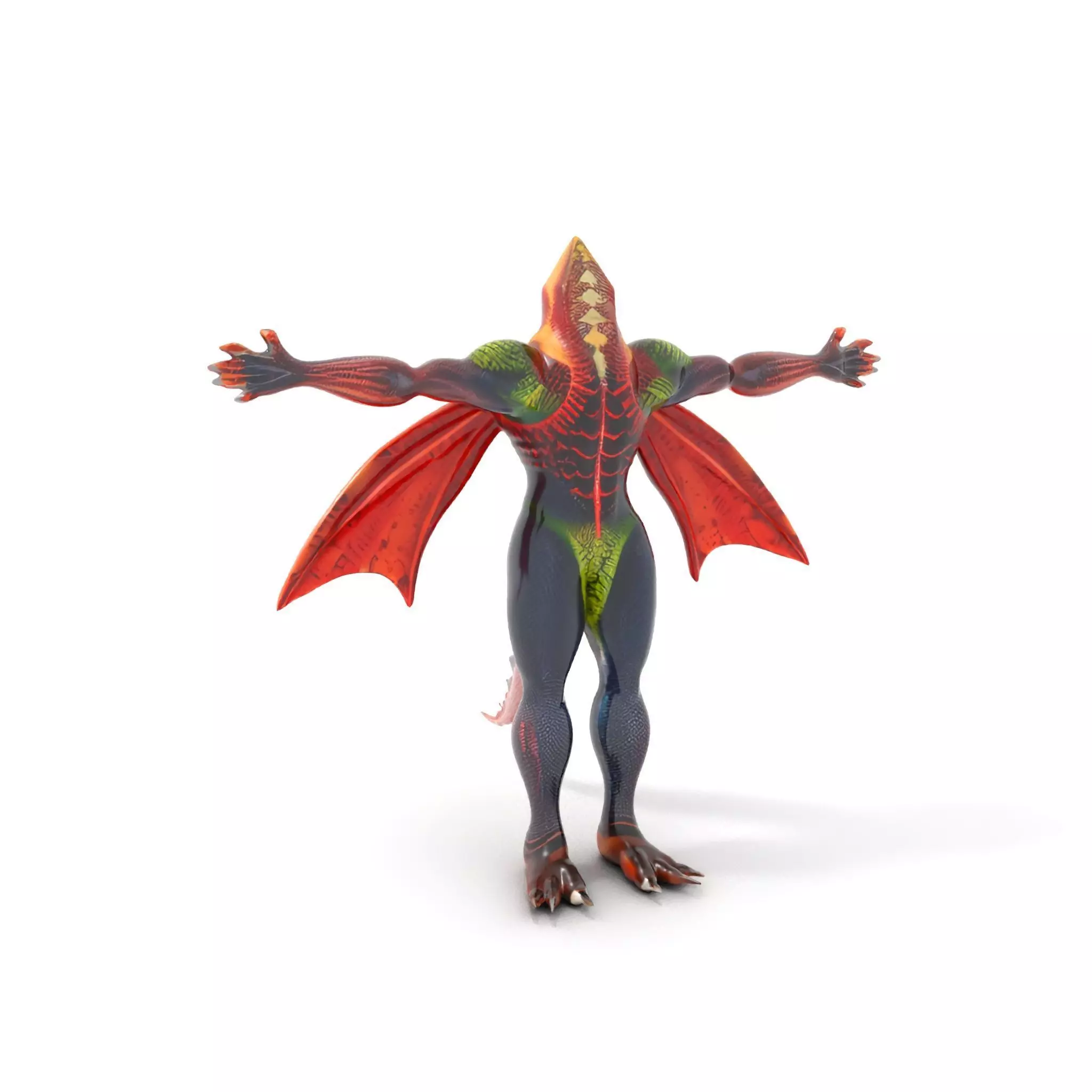 Dragon Creature Model Pack with Detailed Scales and Wings Low-poly 3D model_0