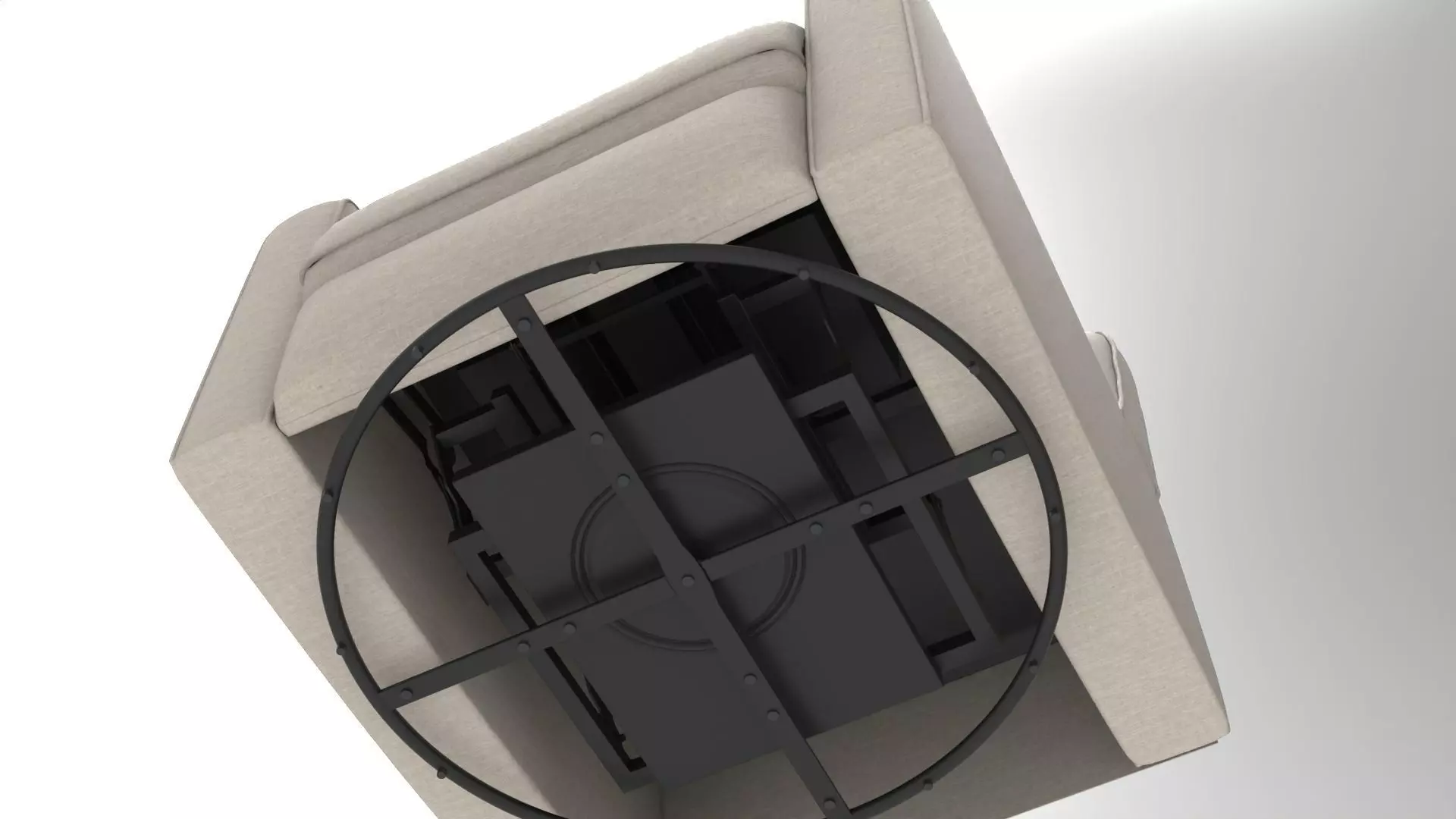 Reclining Chair 002 Low-poly 3D model_7