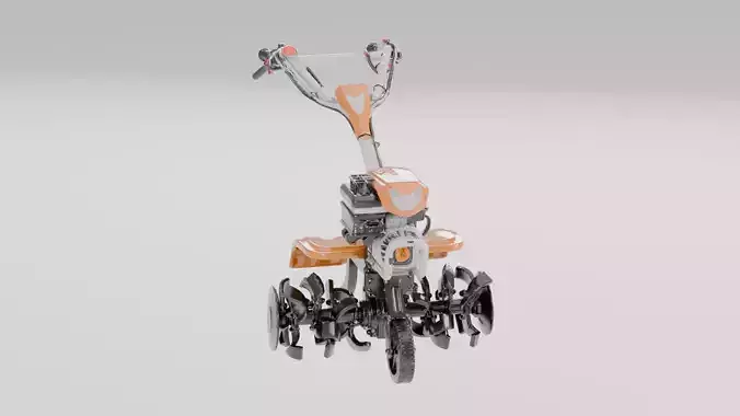 Motor Cultivator 3D Model 3D model