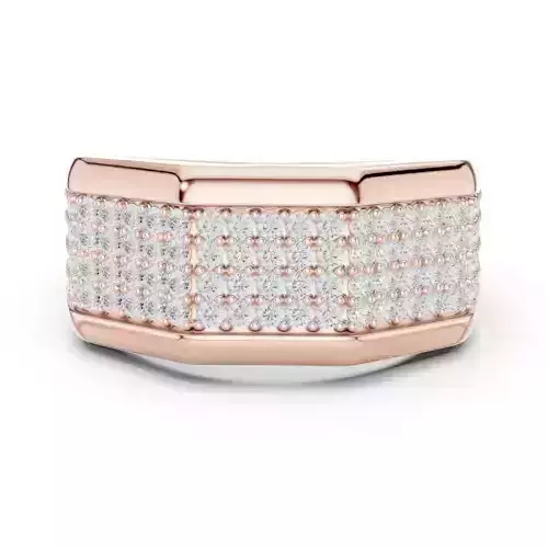 Round Cut Diamond Band Style Wedding Ring For Men 3DM STL Video