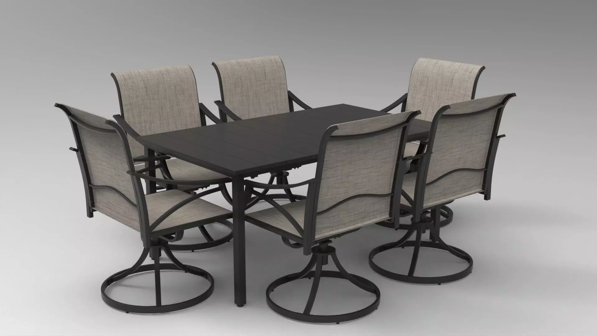office table and chair Free low-poly 3D model