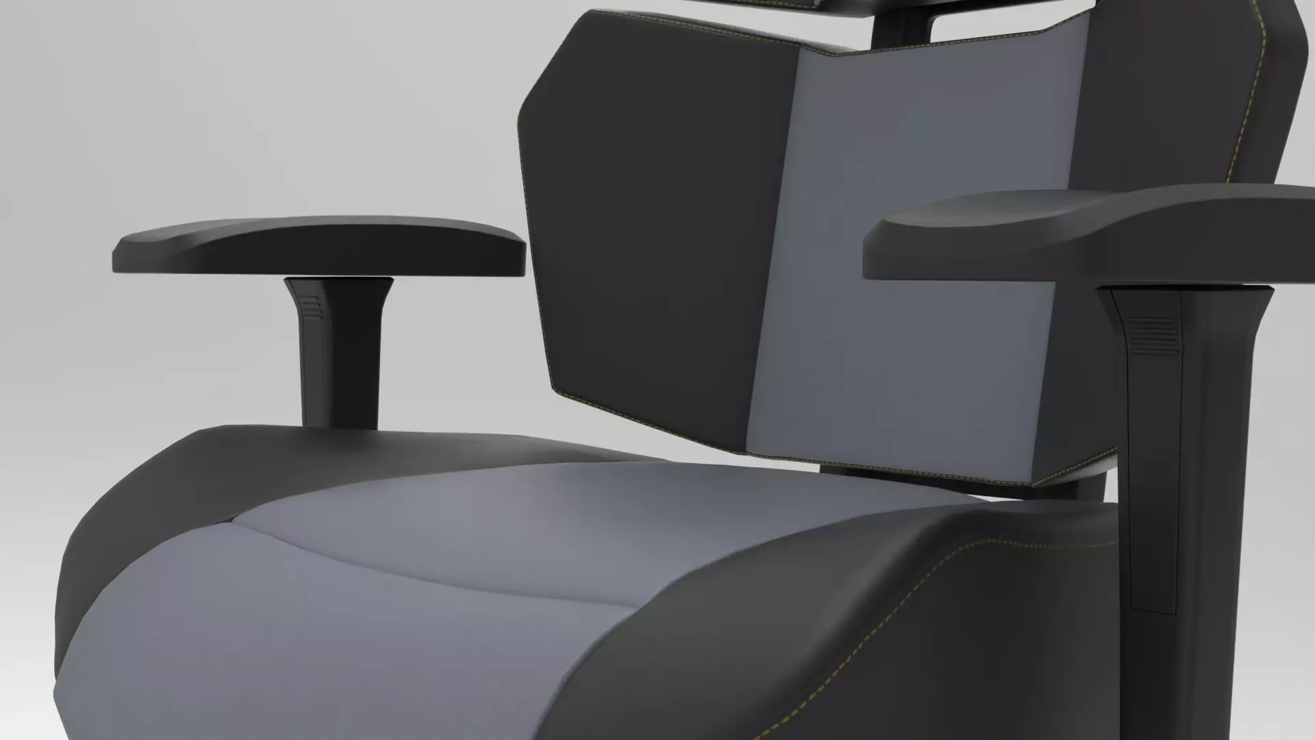 gaming chair 002 Low-poly 3D model_8