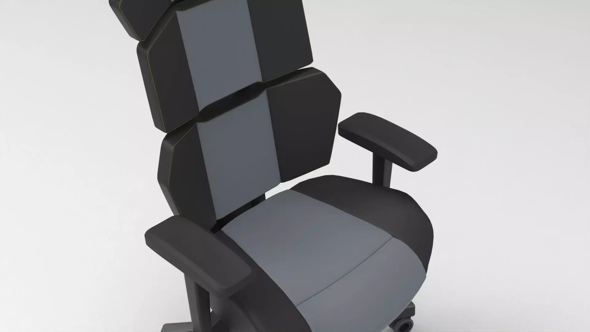 gaming chair 002 Low-poly 3D model_3