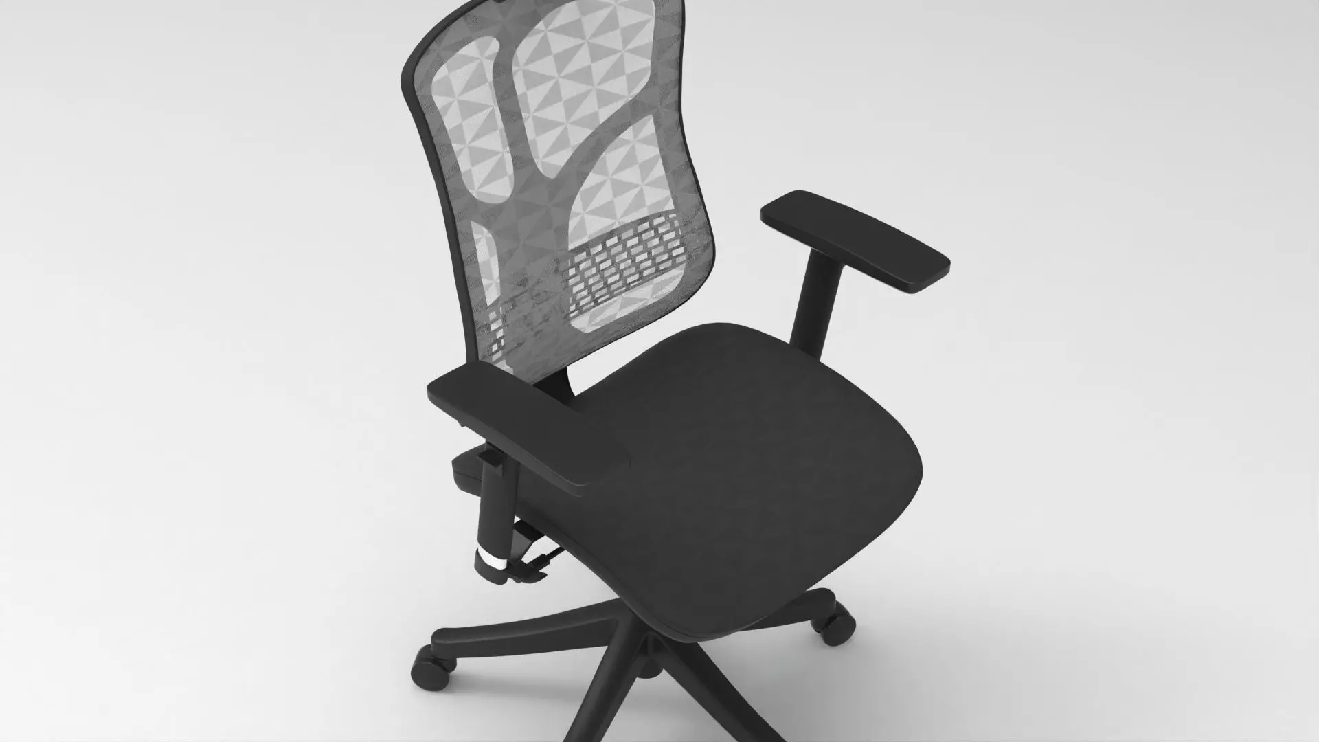 gaming chair Low-poly 3D model_3