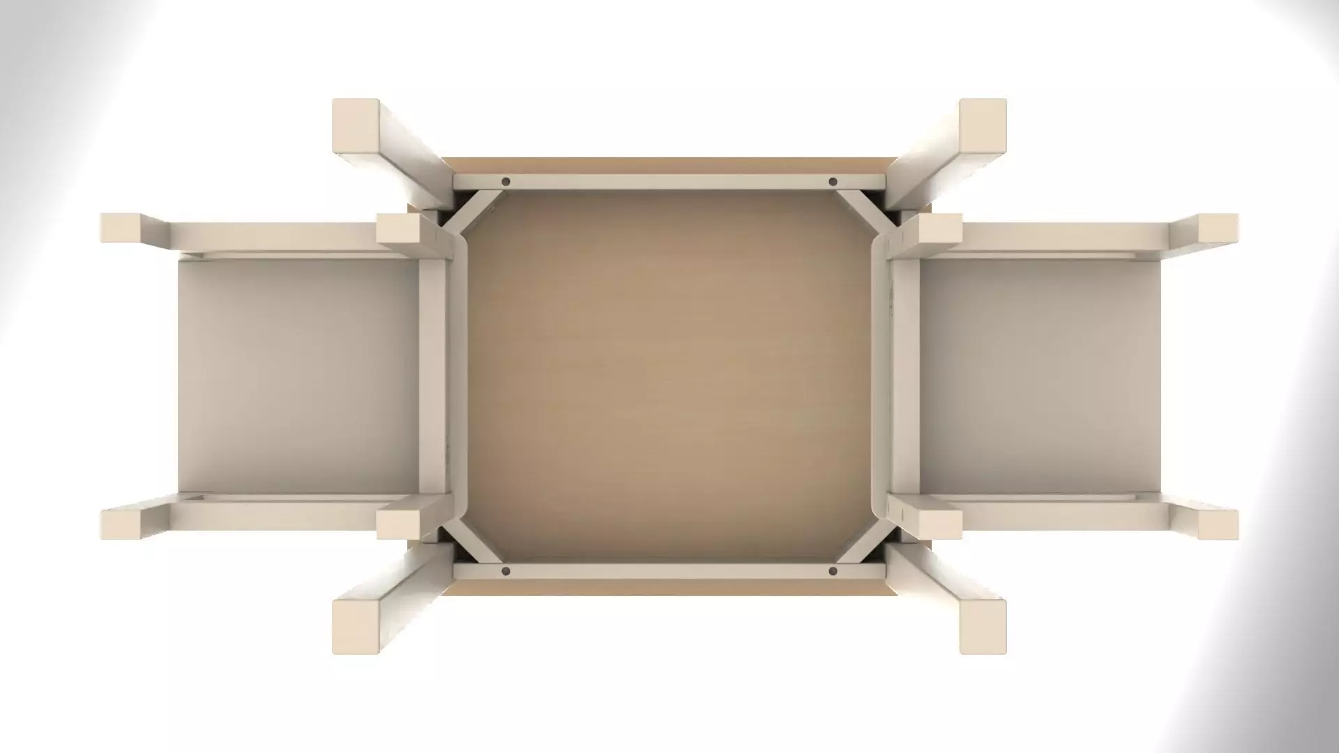 coffee table and chair Low-poly 3D model_17