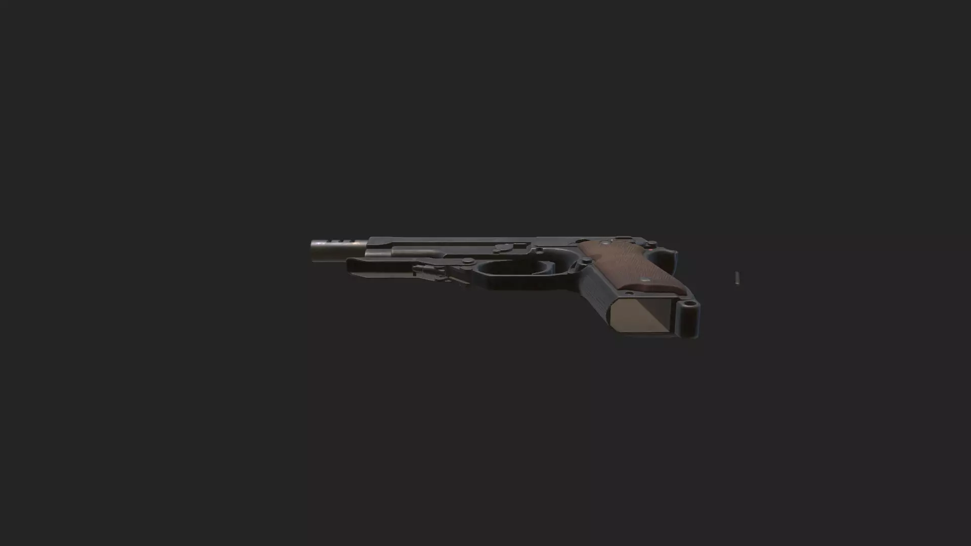 Pistol 3D Model 014 Low-poly 3D model_11