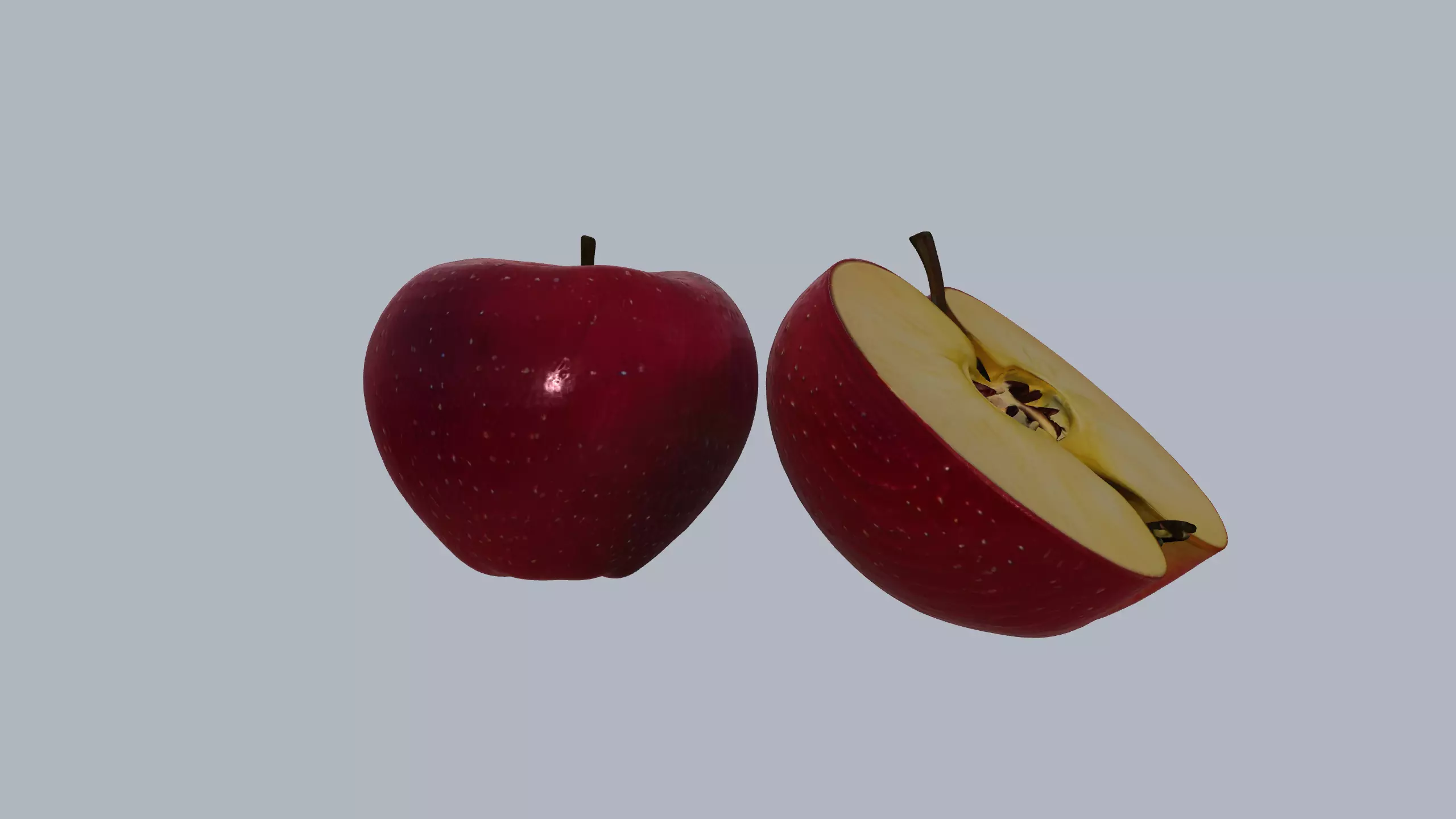 Apple 3D Model Low-poly 3D model_0
