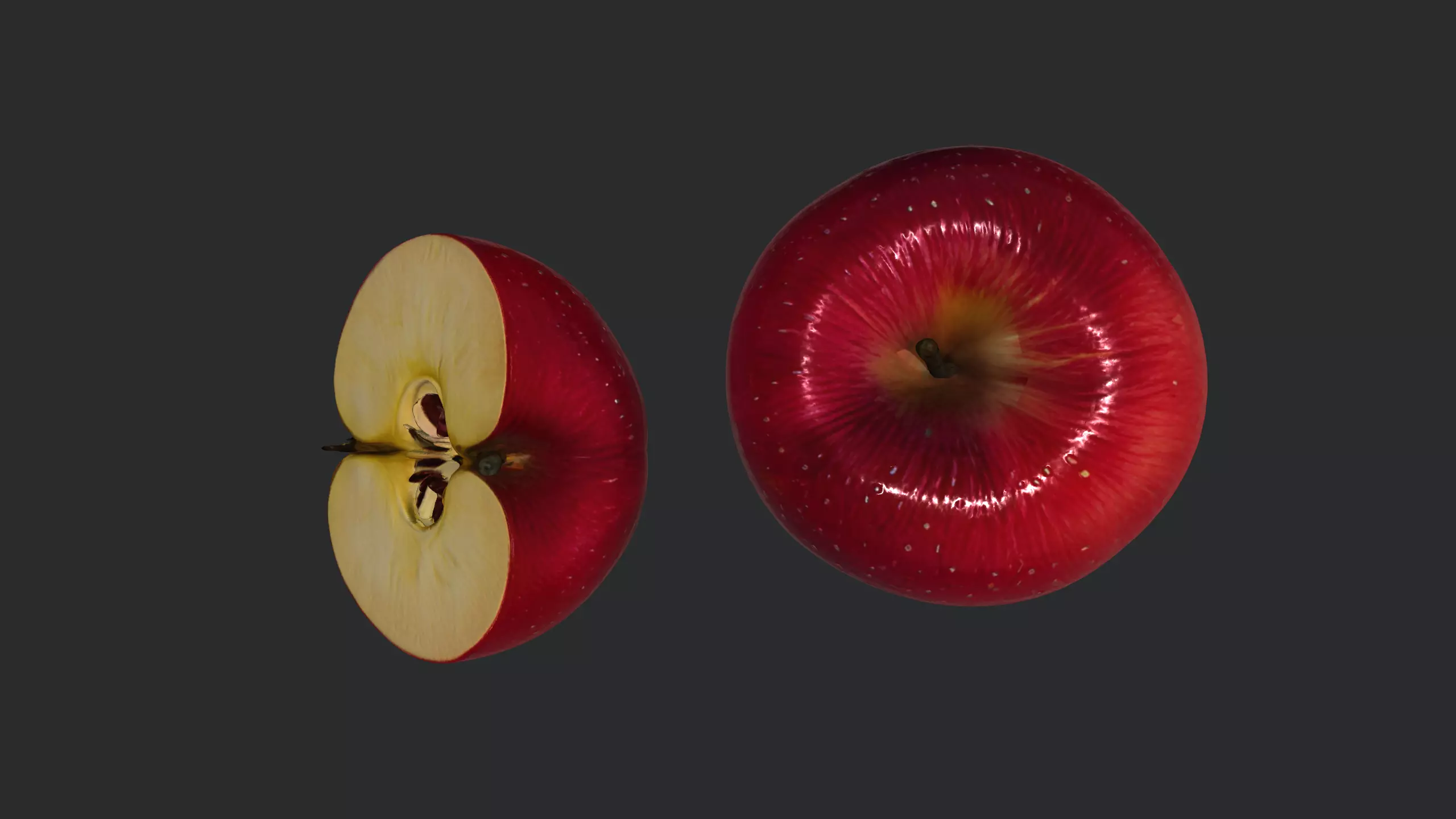 Apple 3D Model Low-poly 3D model_4