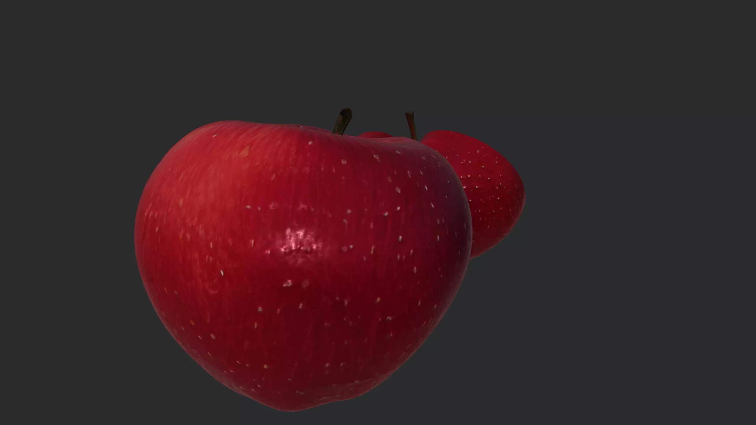 Apple 3D Model Low-poly 3D model_2