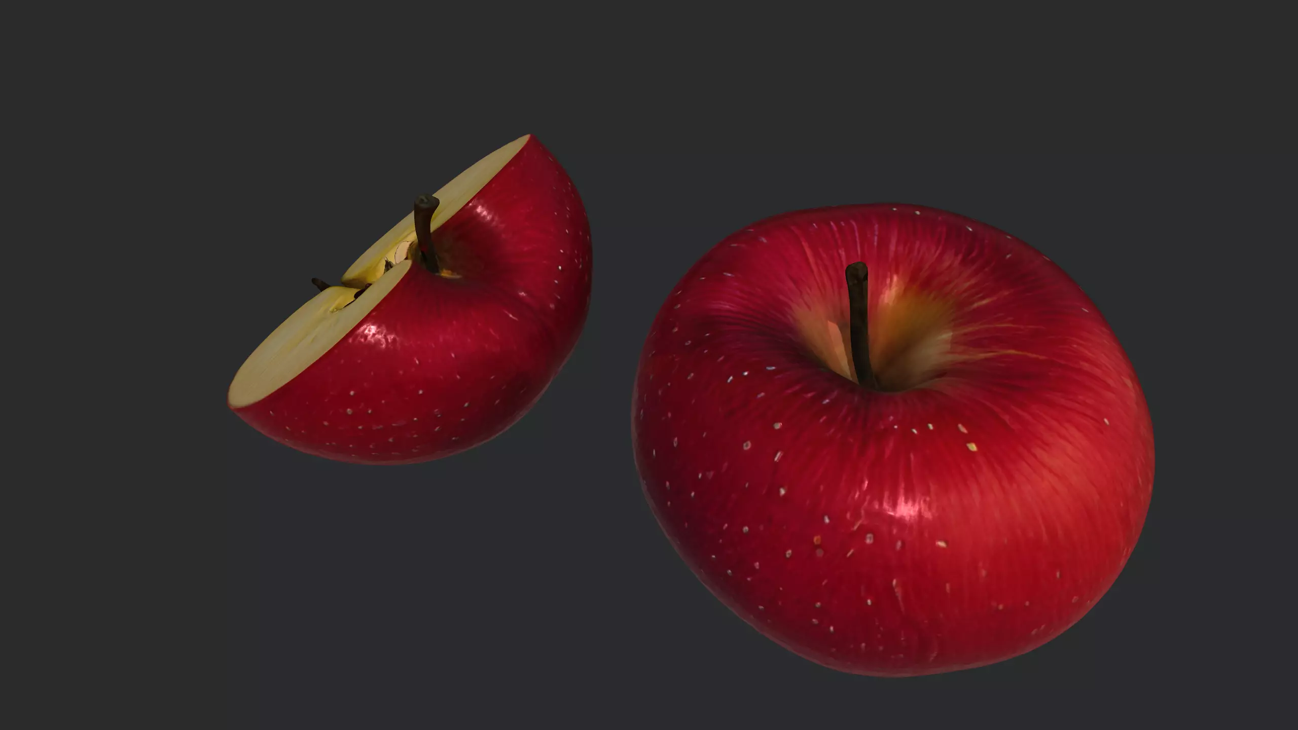 Apple 3D Model Low-poly 3D model_8