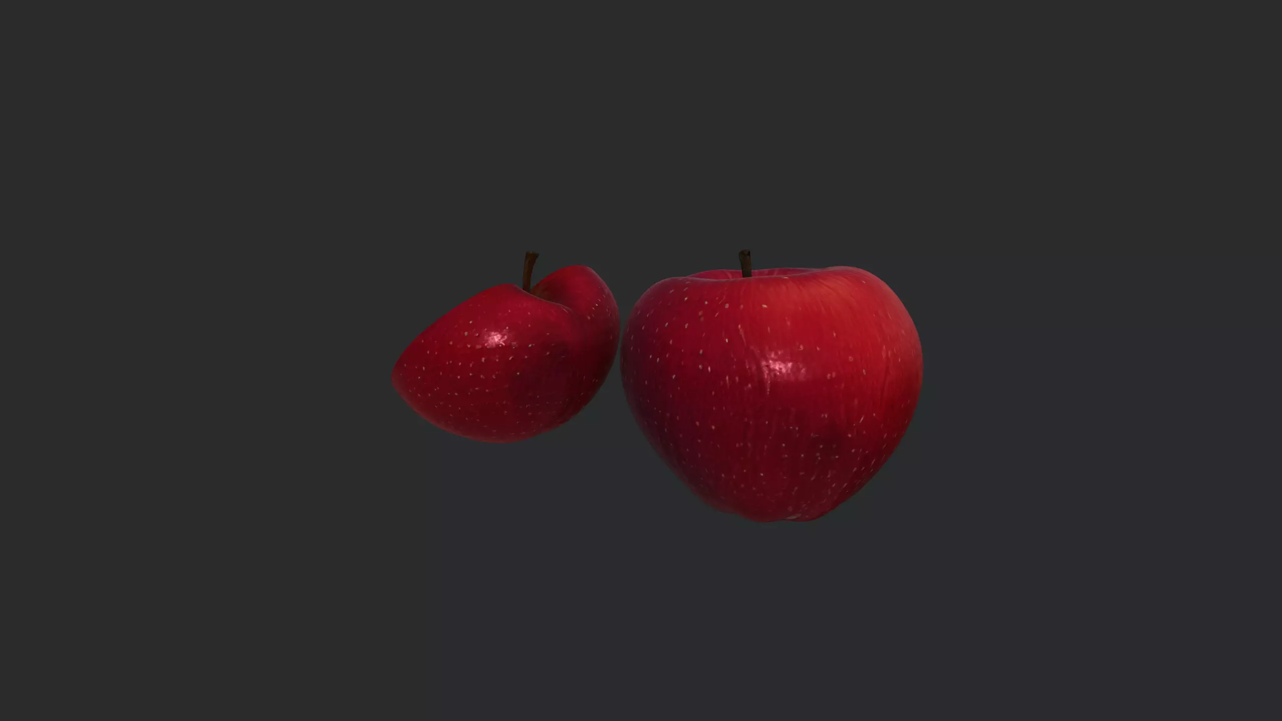 Apple 3D Model Low-poly 3D model_9