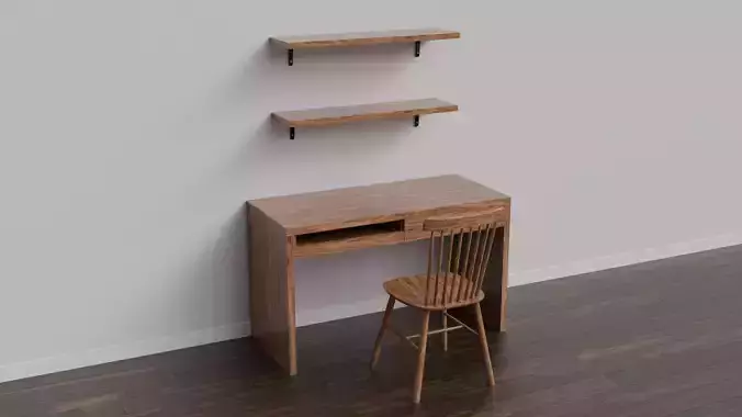 Bedroom Wood Desk Set