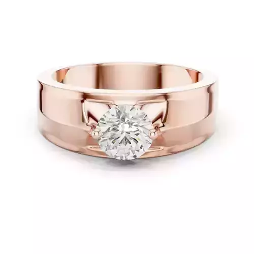 Solitaire Round Cut Floating Diamond Mens Engagement Ring Video