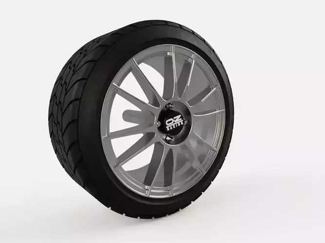 OZ Racing Ultraleggera Wheel Rim with Tire - Resin 3D Print