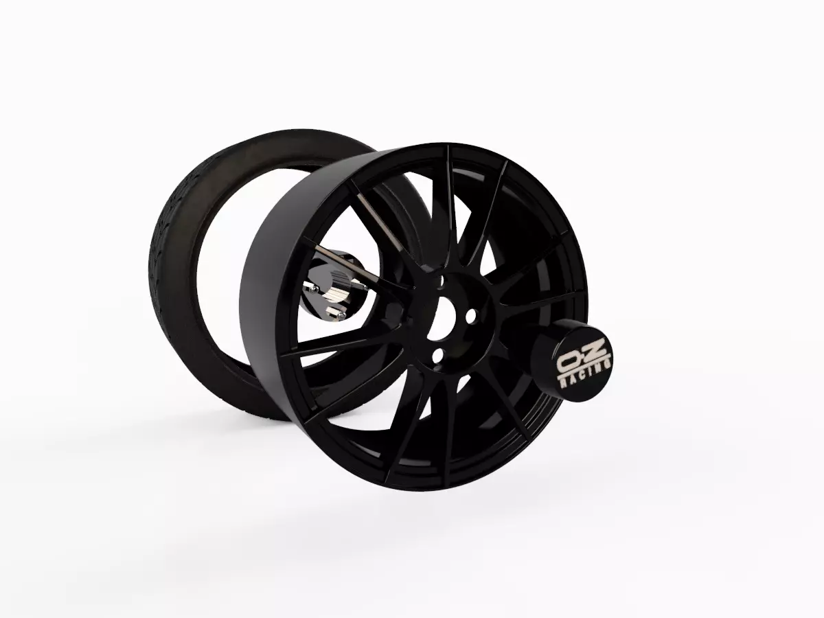 OZ Racing Ultraleggera Wheel Rim with Tire - Resin 3D Print 3D print model_1