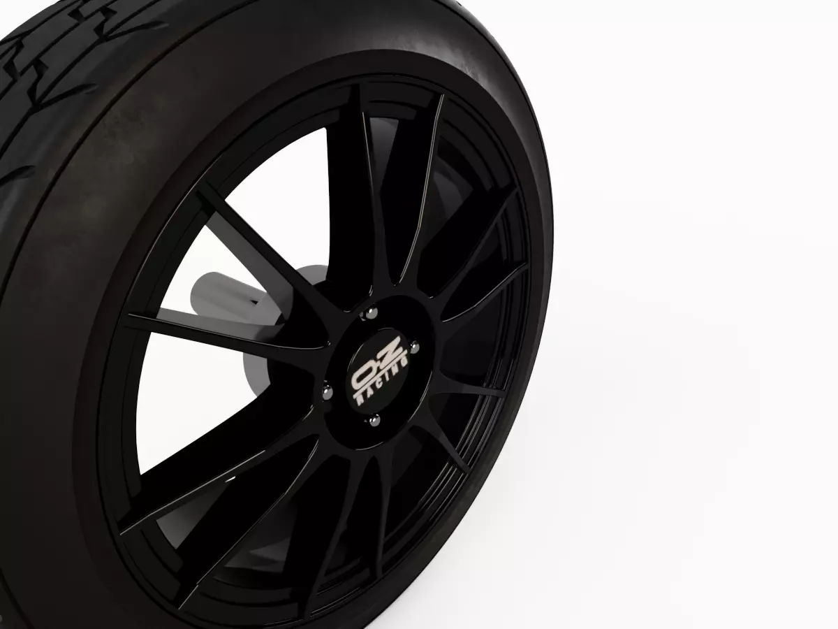 OZ Racing Ultraleggera Wheel Rim with Tire - Resin 3D Print 3D print model_3