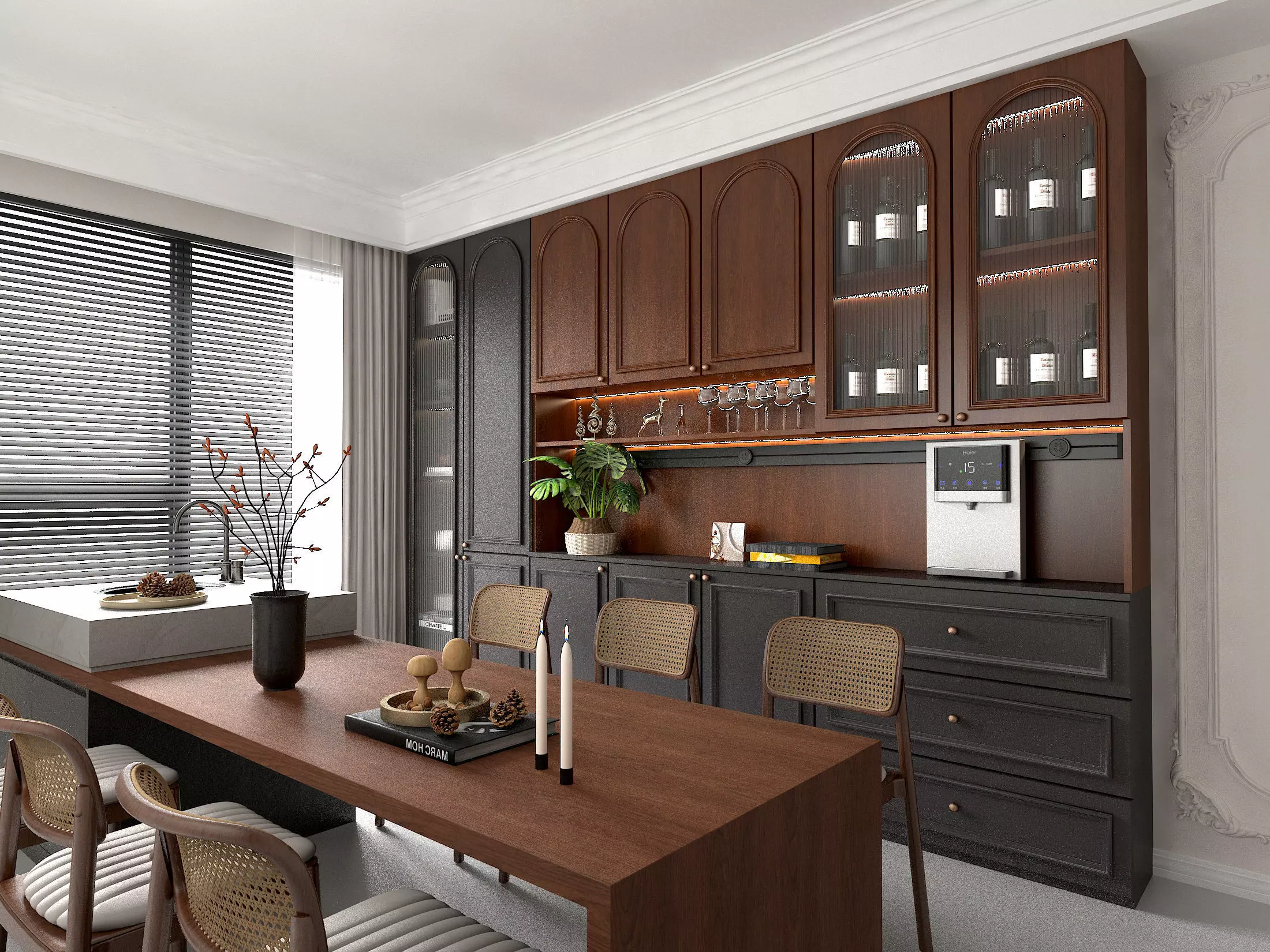 wine shelf 3D model_0