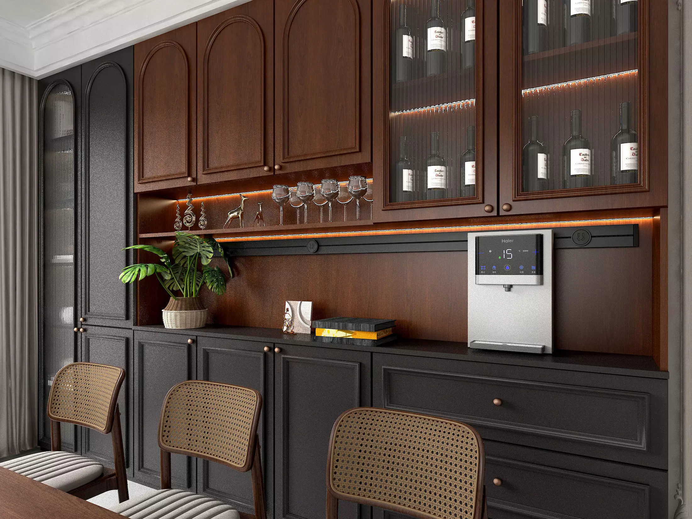 wine shelf 3D model_2