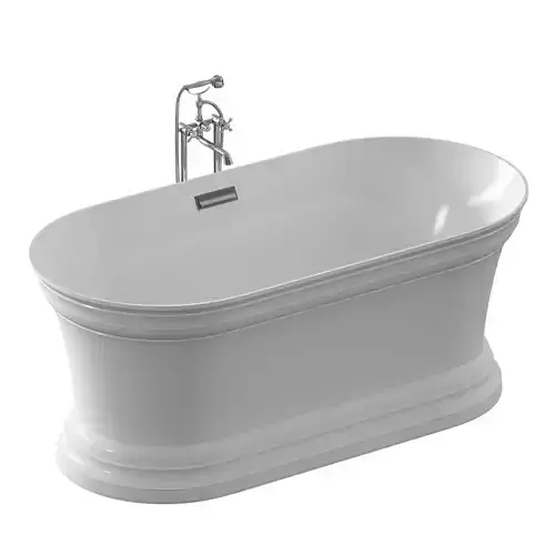 Freestanding bath with mixer tap 3D model