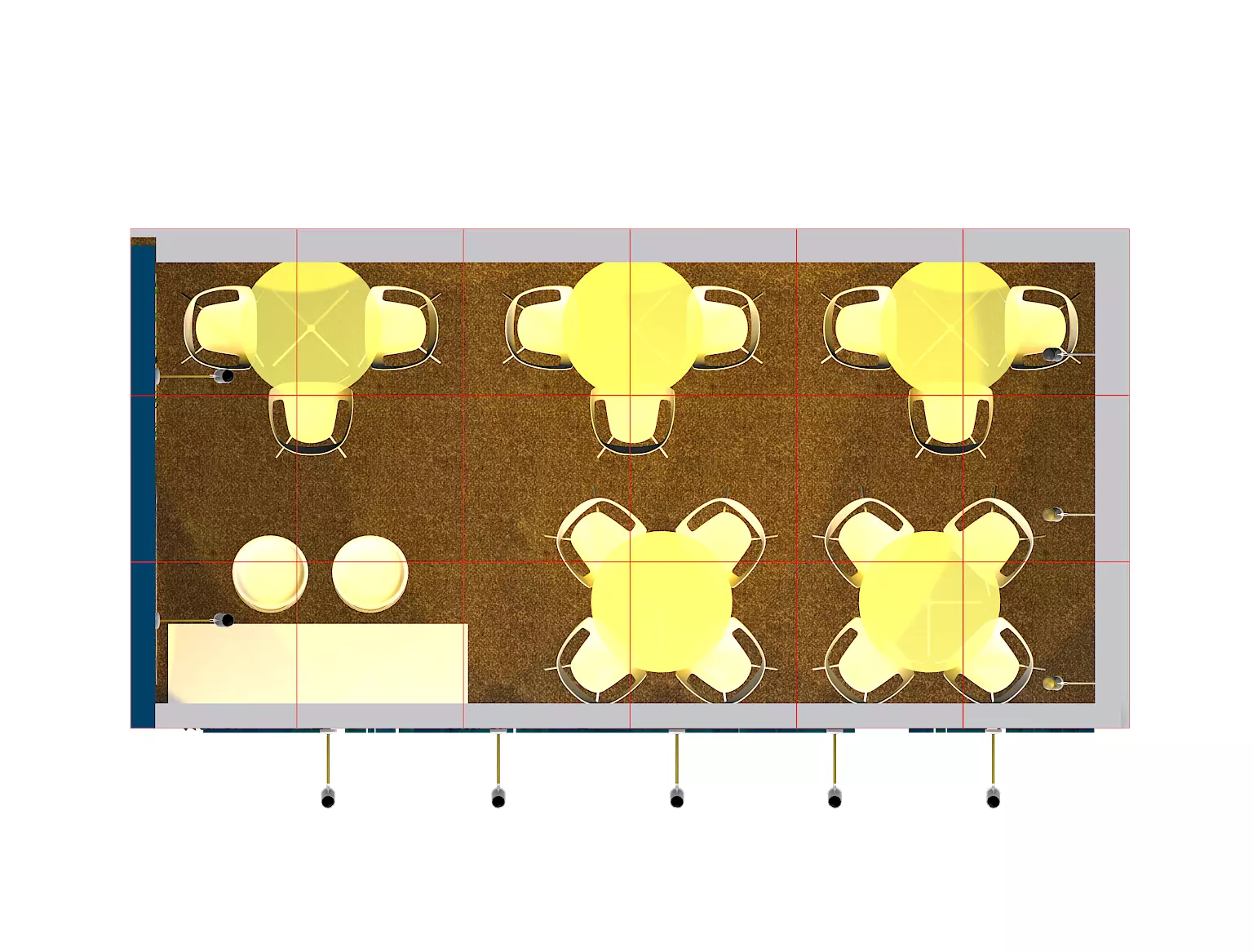 Exhibition Booth Design 3m x 6m - 1 Side Open Low-poly 3D model_5