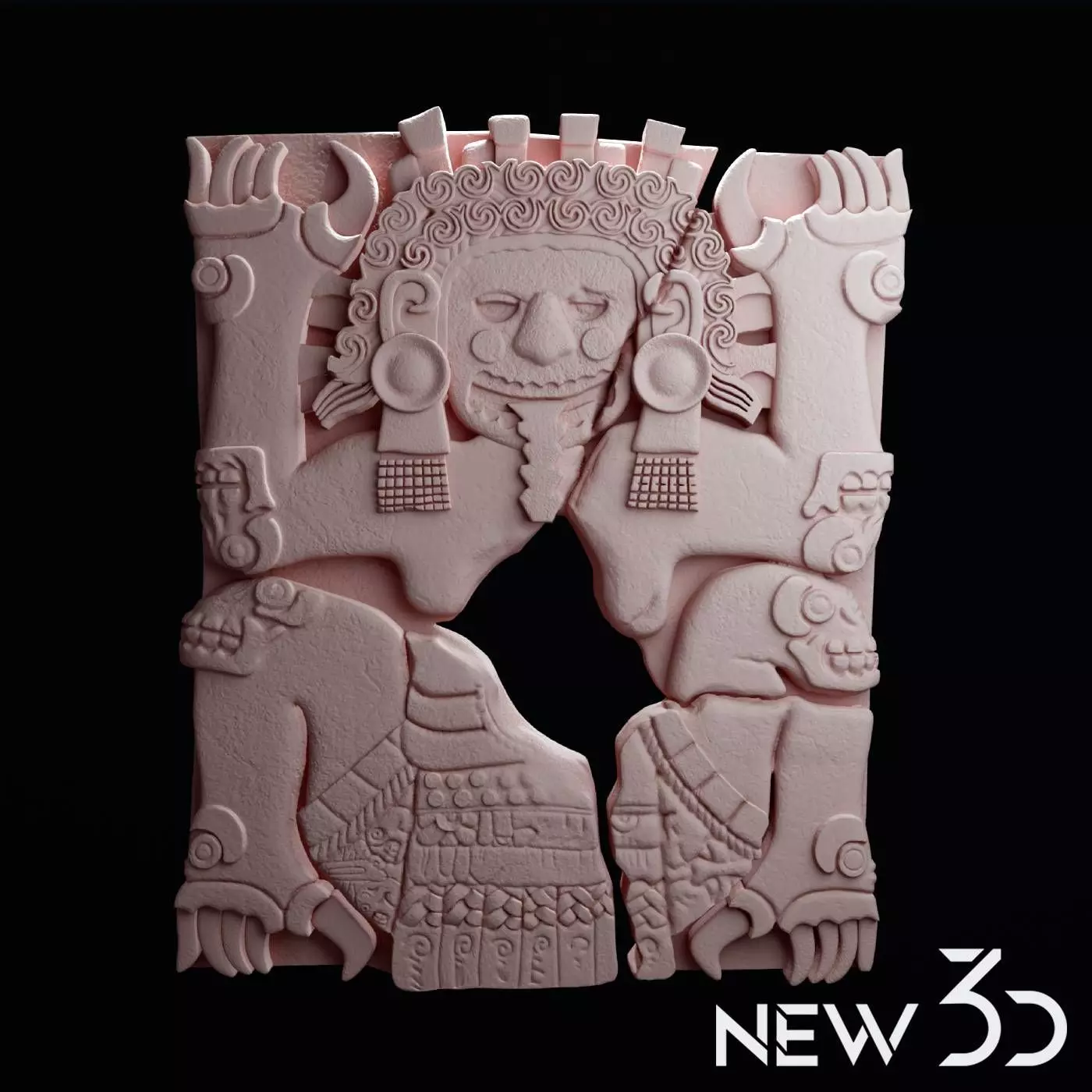 Monolito de Tlaltecuhtli  3D print model_0