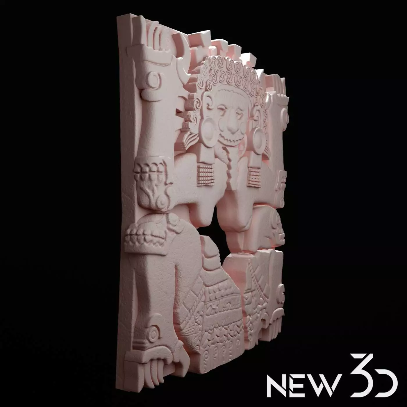 Monolito de Tlaltecuhtli  3D print model_2