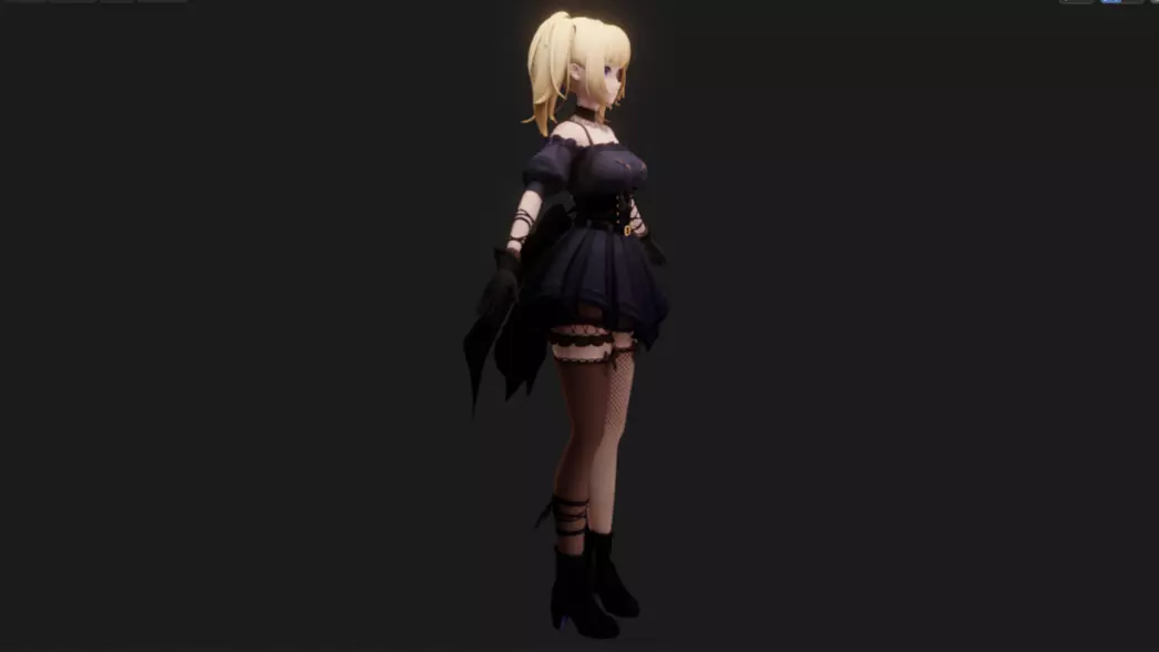 Ani Waifu Grok 3D model_11