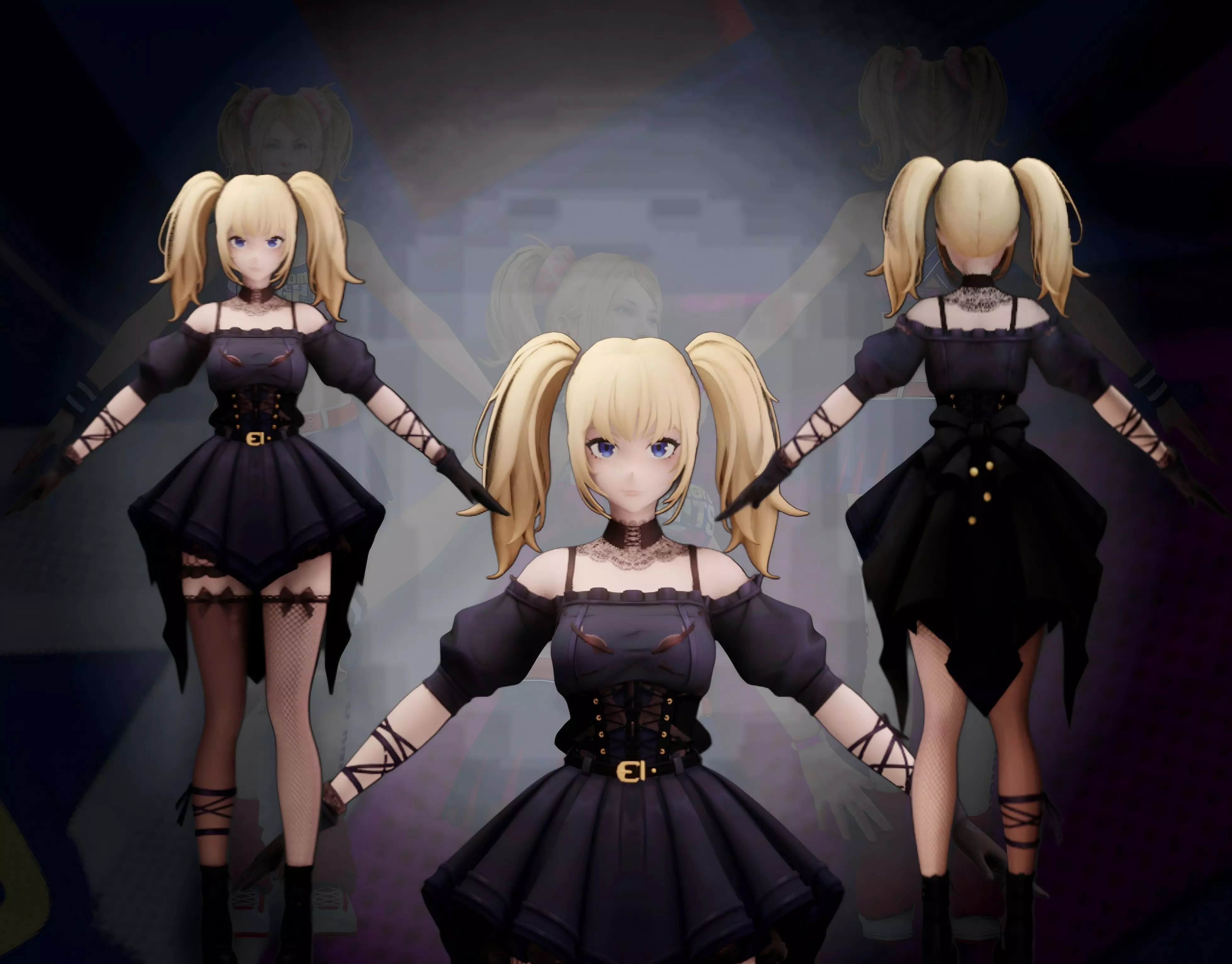 Ani Waifu Grok 3D model_0