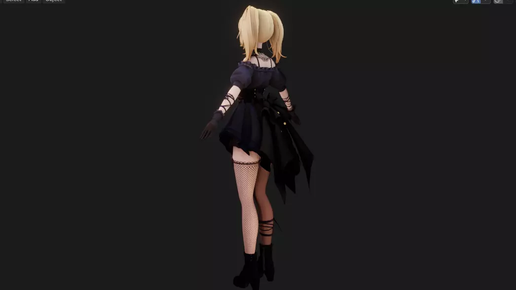 Ani Waifu Grok 3D model_8