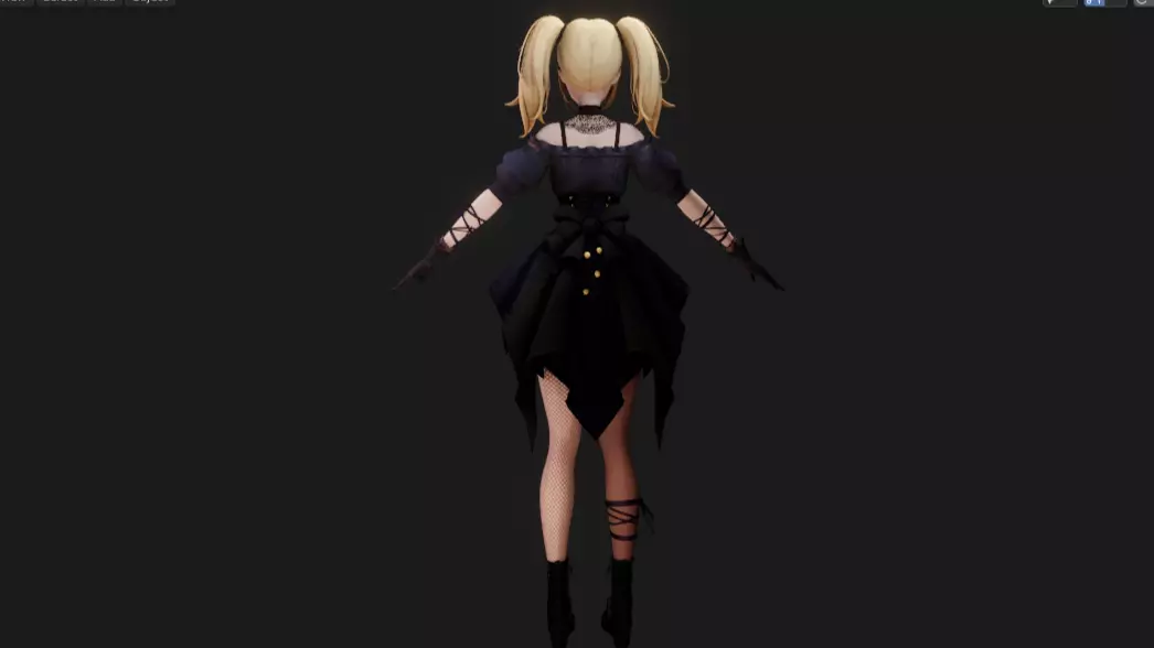 Ani Waifu Grok 3D model_9