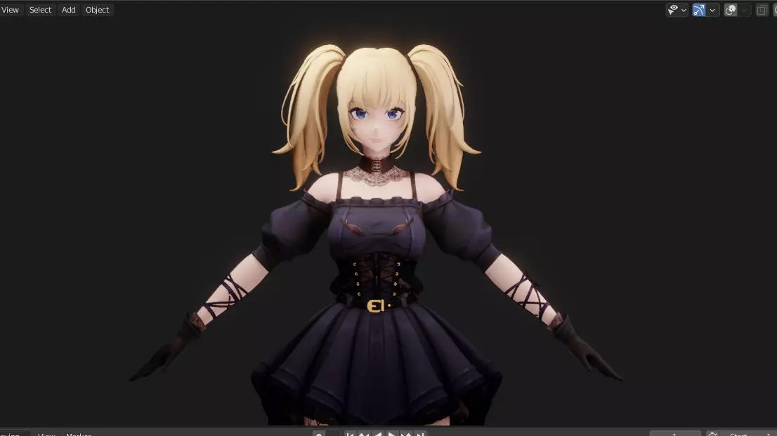 Ani Waifu Grok 3D model_5