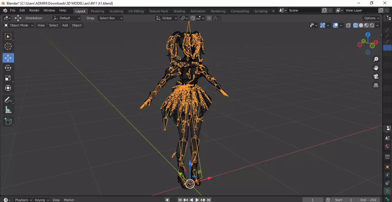 Ani Waifu Grok 3D model_3