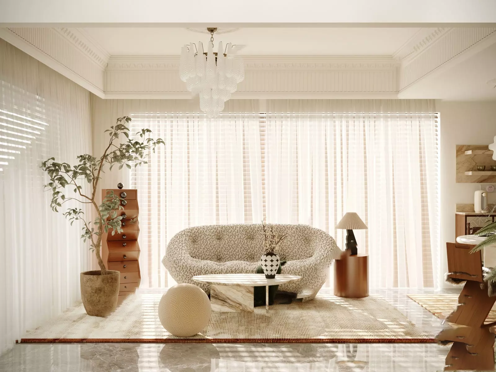 Parisian interior scene 3D model_3