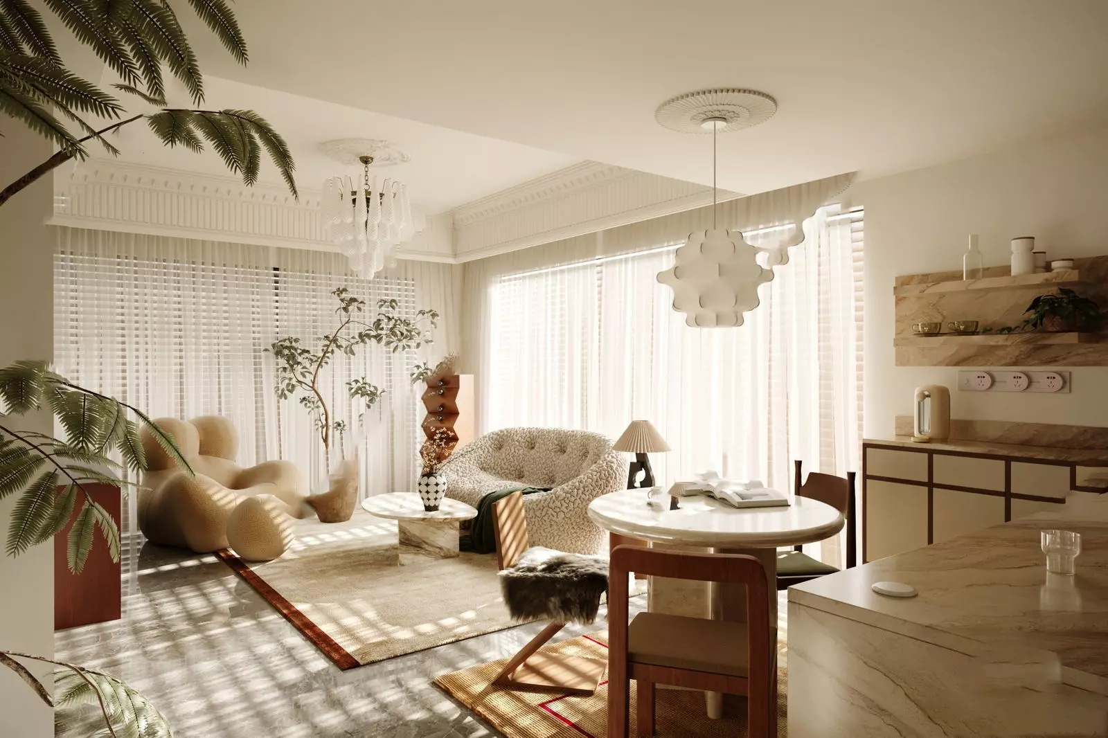 Parisian interior scene 3D model_0