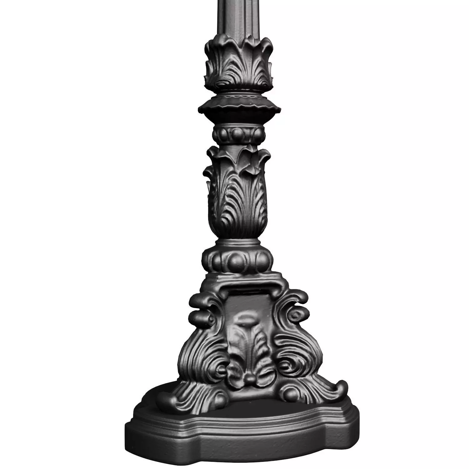 Outdoor classic street lamp light Lantern Lamppost streetlight 3D model_4