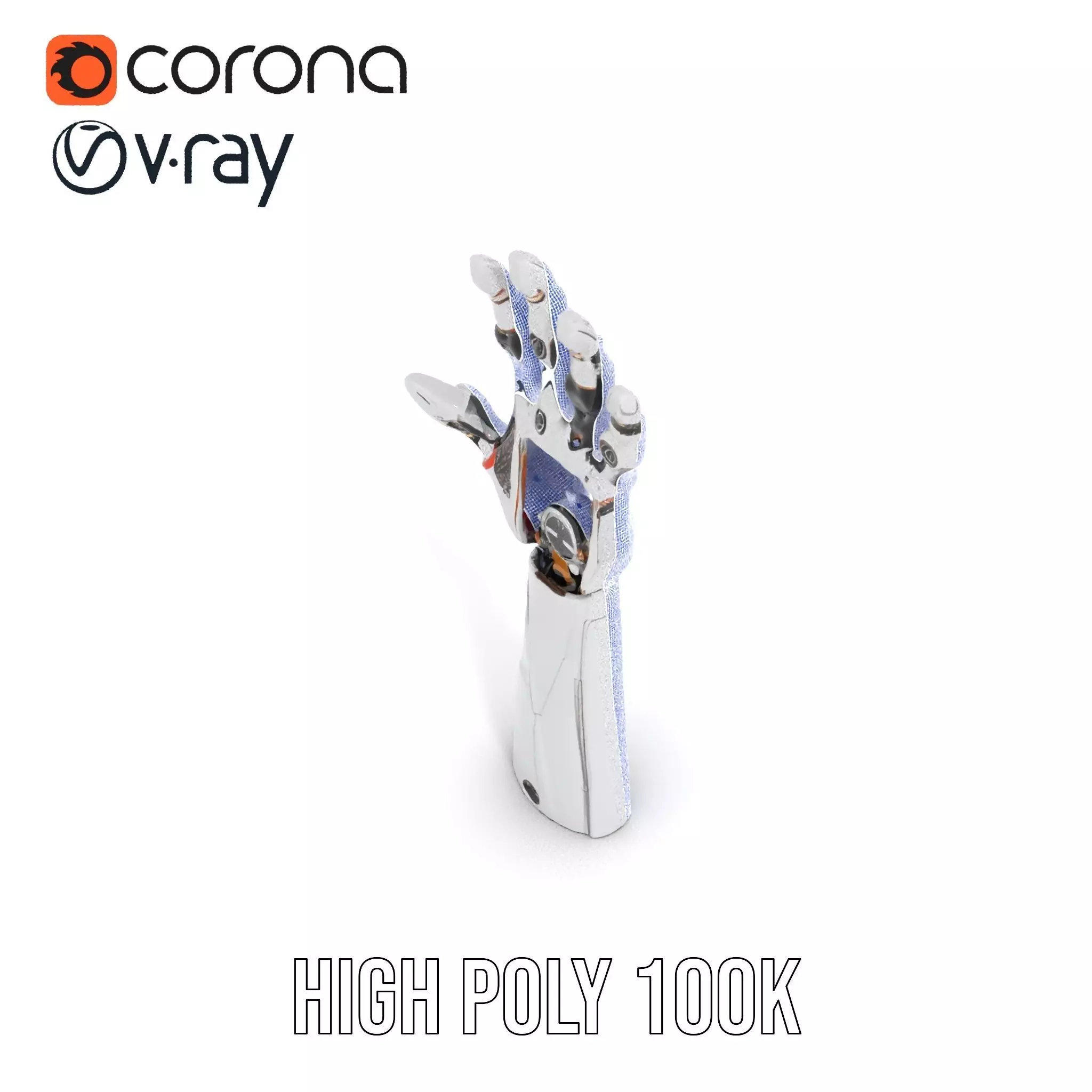 Futuristic Robotic Arm Model Pack Low-poly 3D model_20