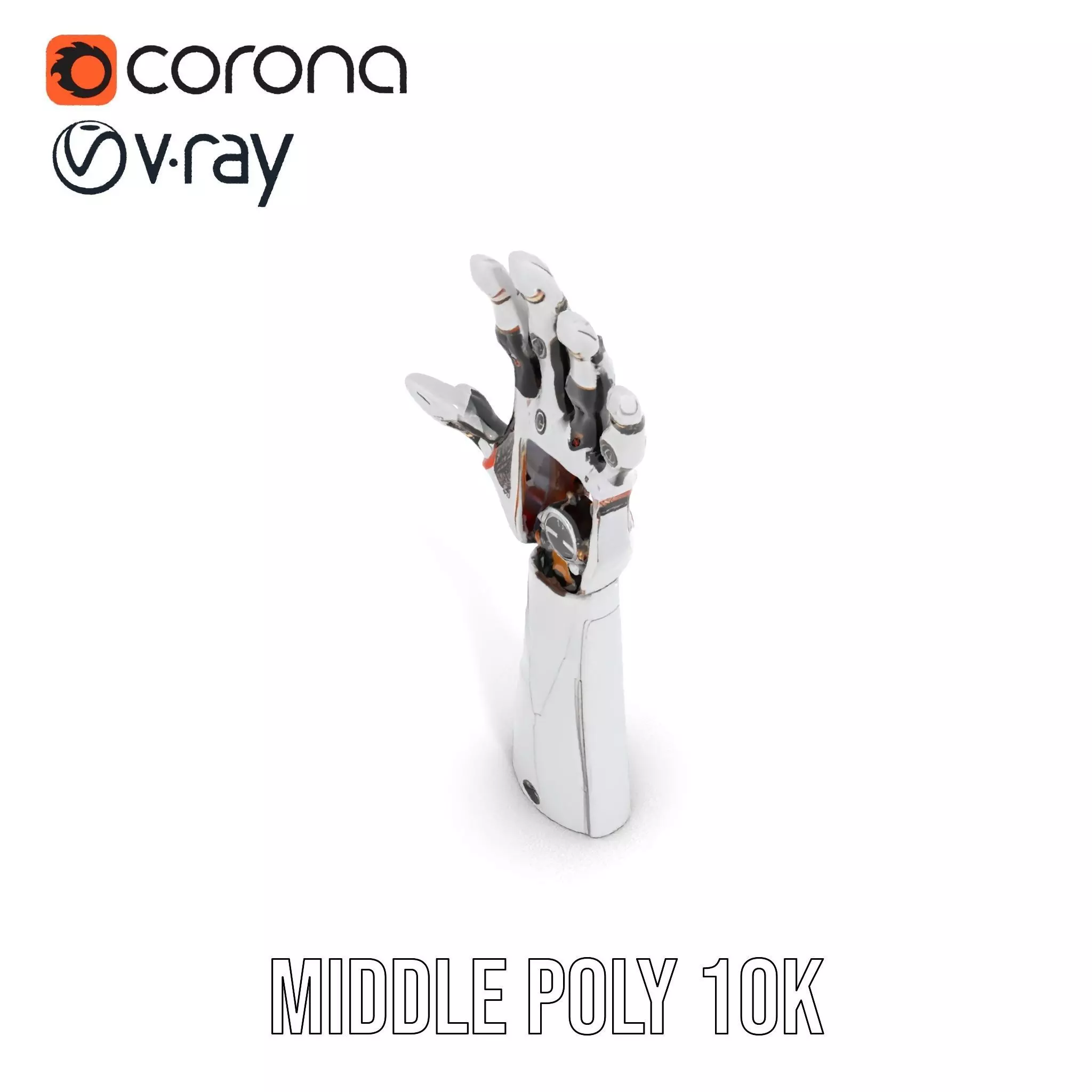 Futuristic Robotic Arm Model Pack Low-poly 3D model_15