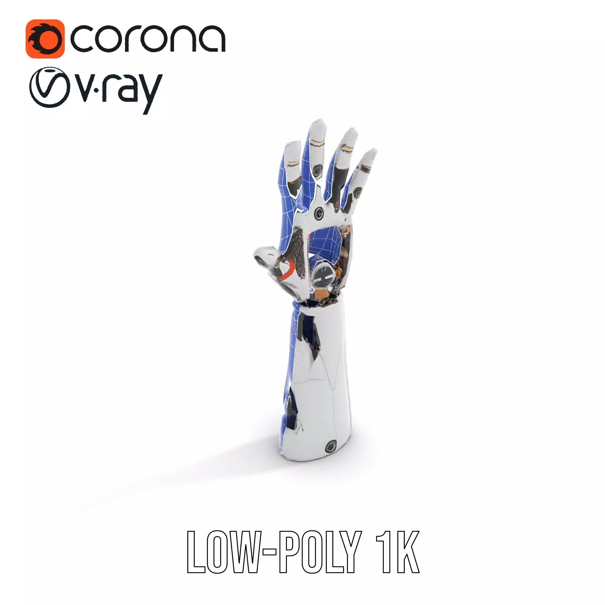 Futuristic Robotic Arm Model Pack Low-poly 3D model_16