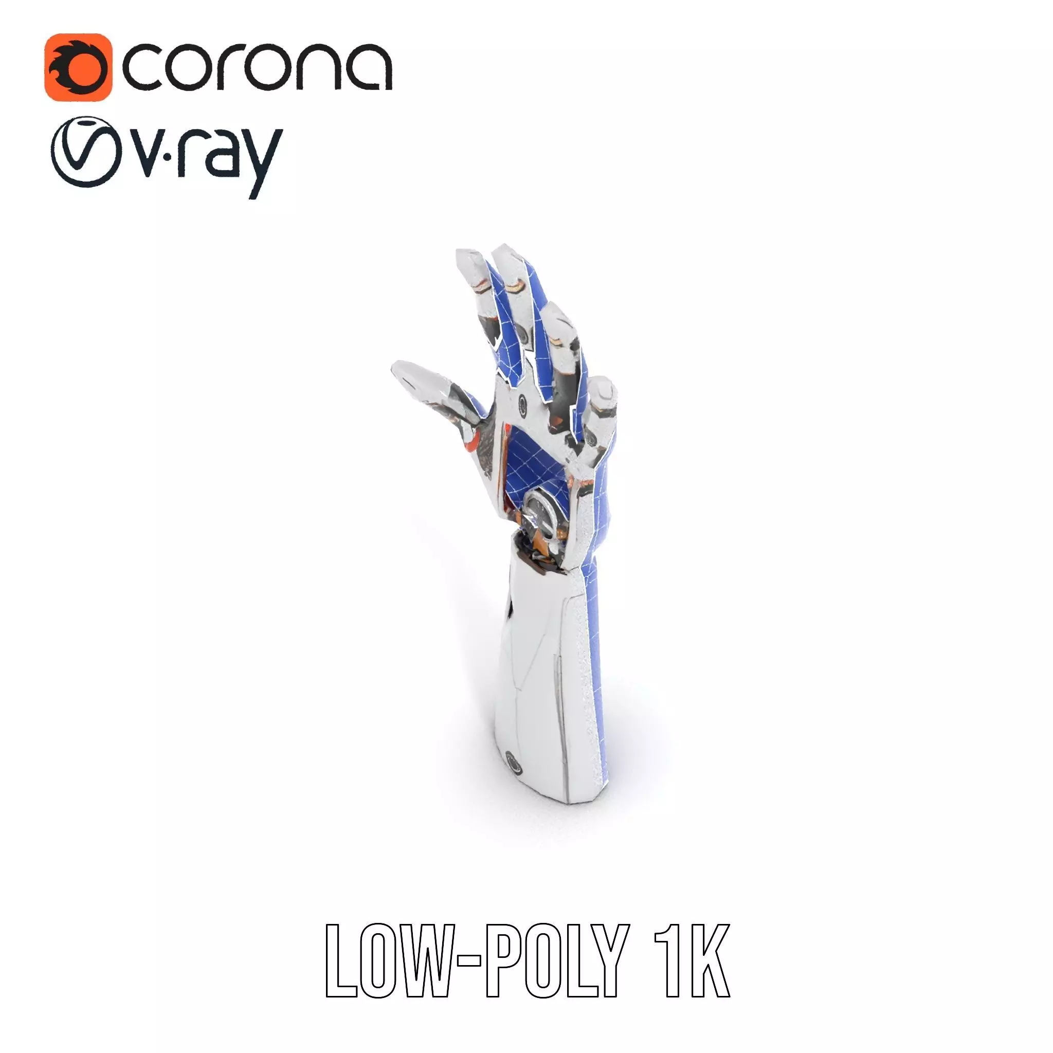 Futuristic Robotic Arm Model Pack Low-poly 3D model_27