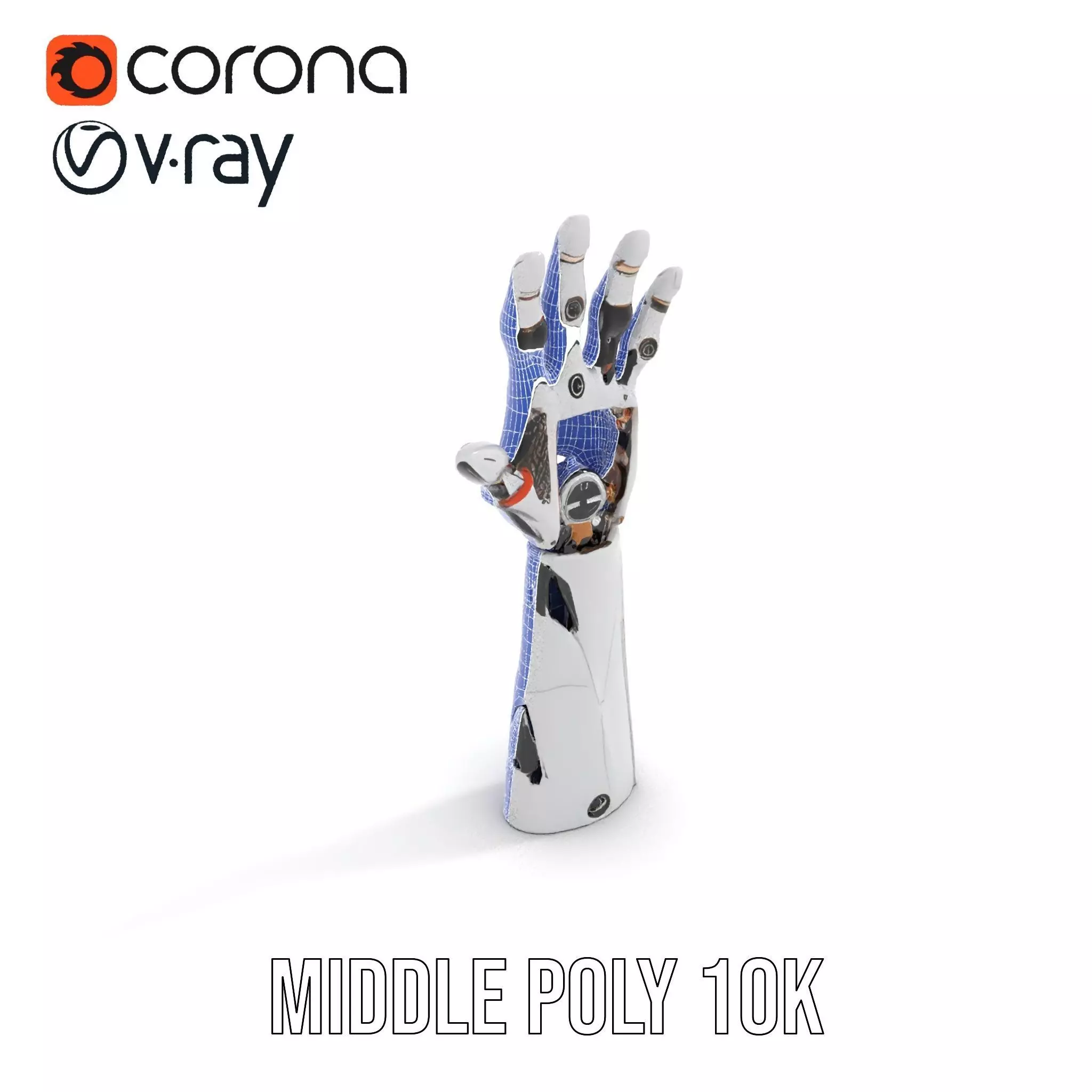 Futuristic Robotic Arm Model Pack Low-poly 3D model_29