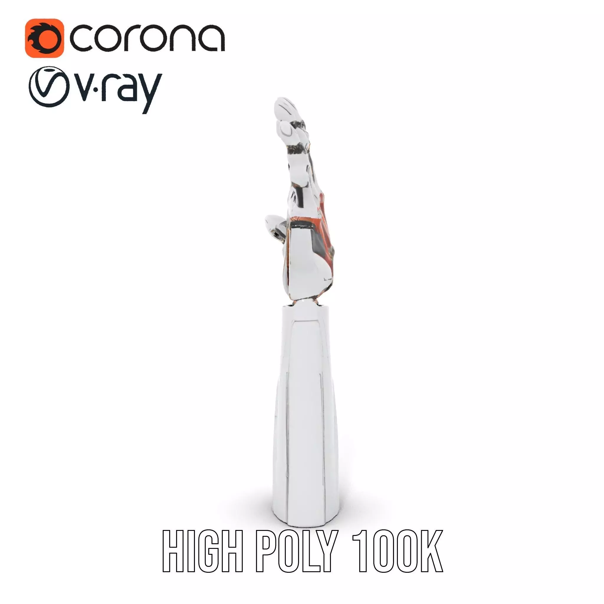 Futuristic Robotic Arm Model Pack Low-poly 3D model_25