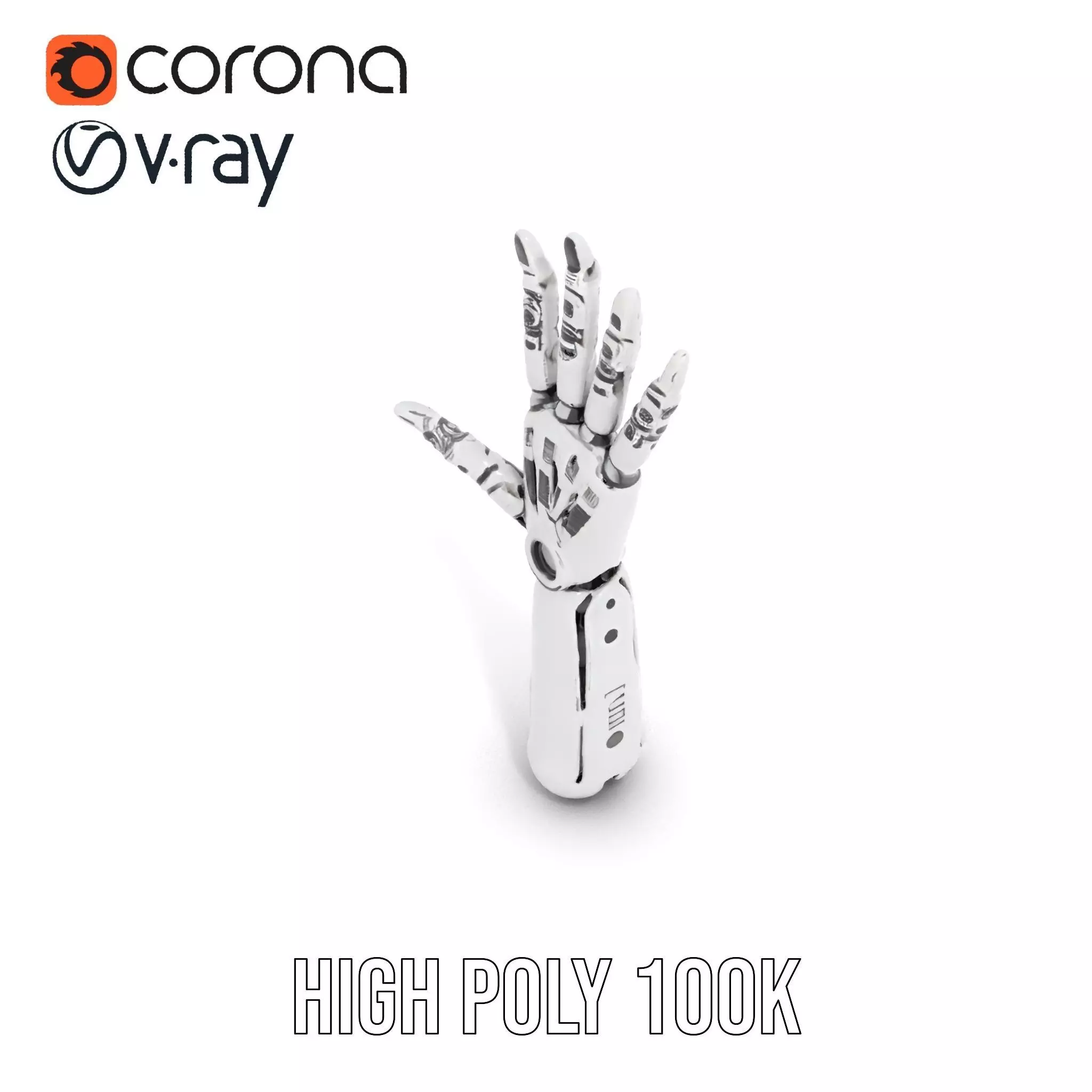 Futuristic Robotic Arm Model Pack Low-poly 3D model_22