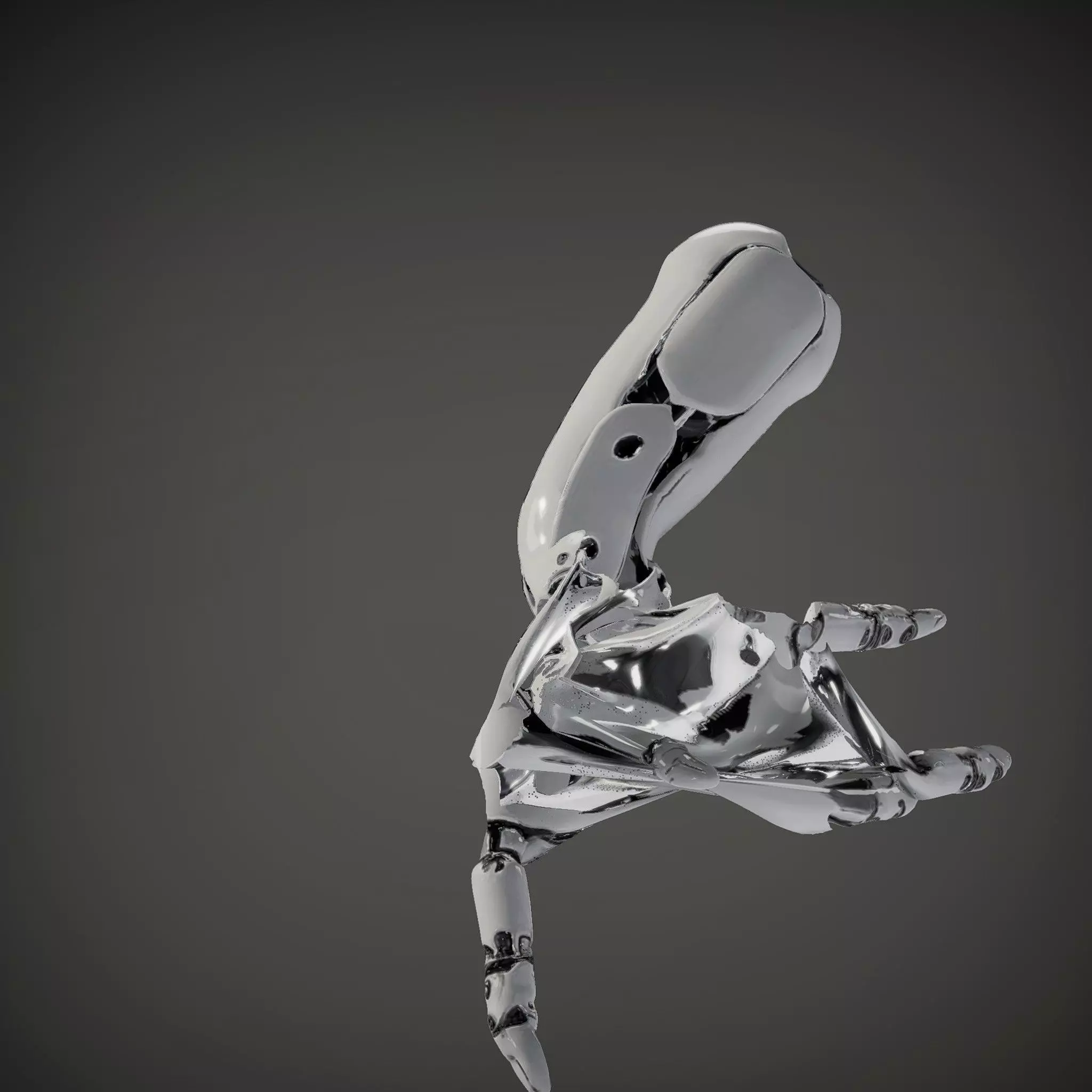 Futuristic Robotic Arm Model Pack Low-poly 3D model_33